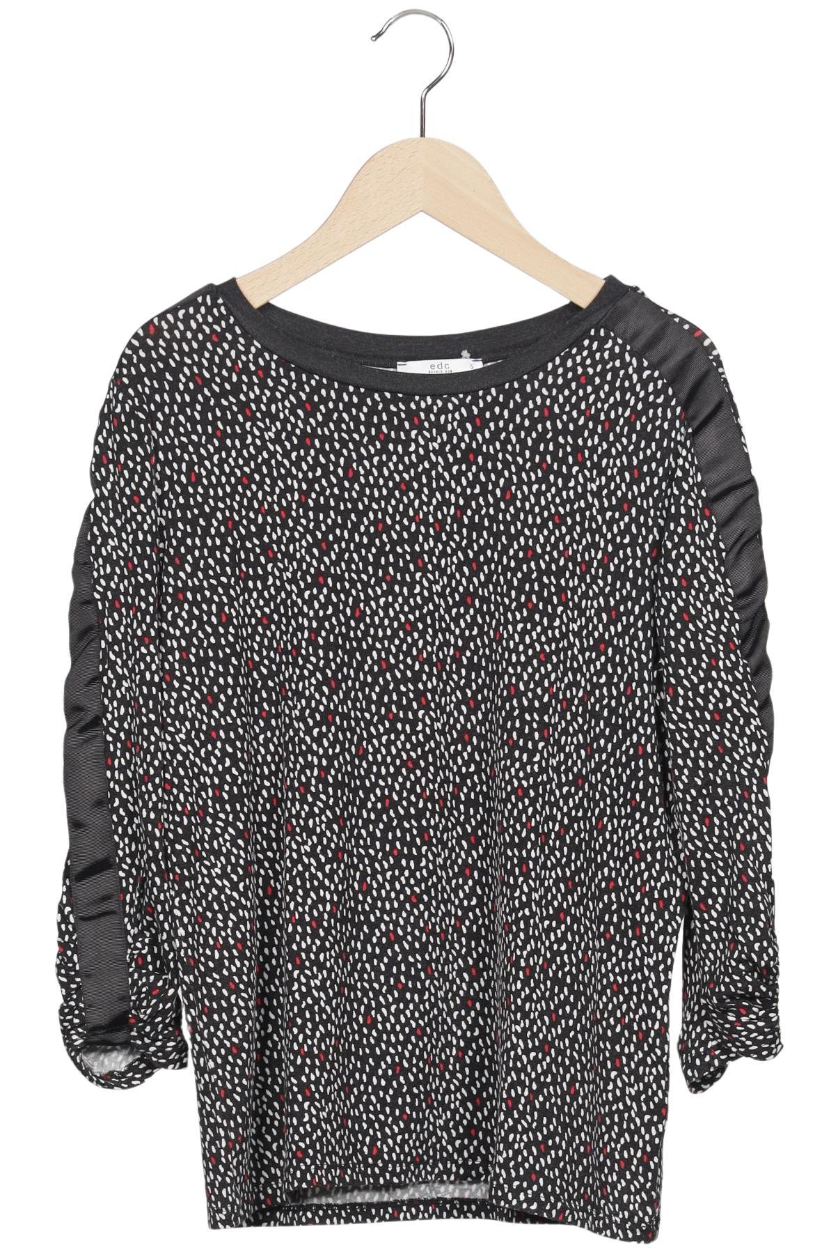 

edc by Esprit Damen Langarmshirt, mehrfarbig, Gr. 36