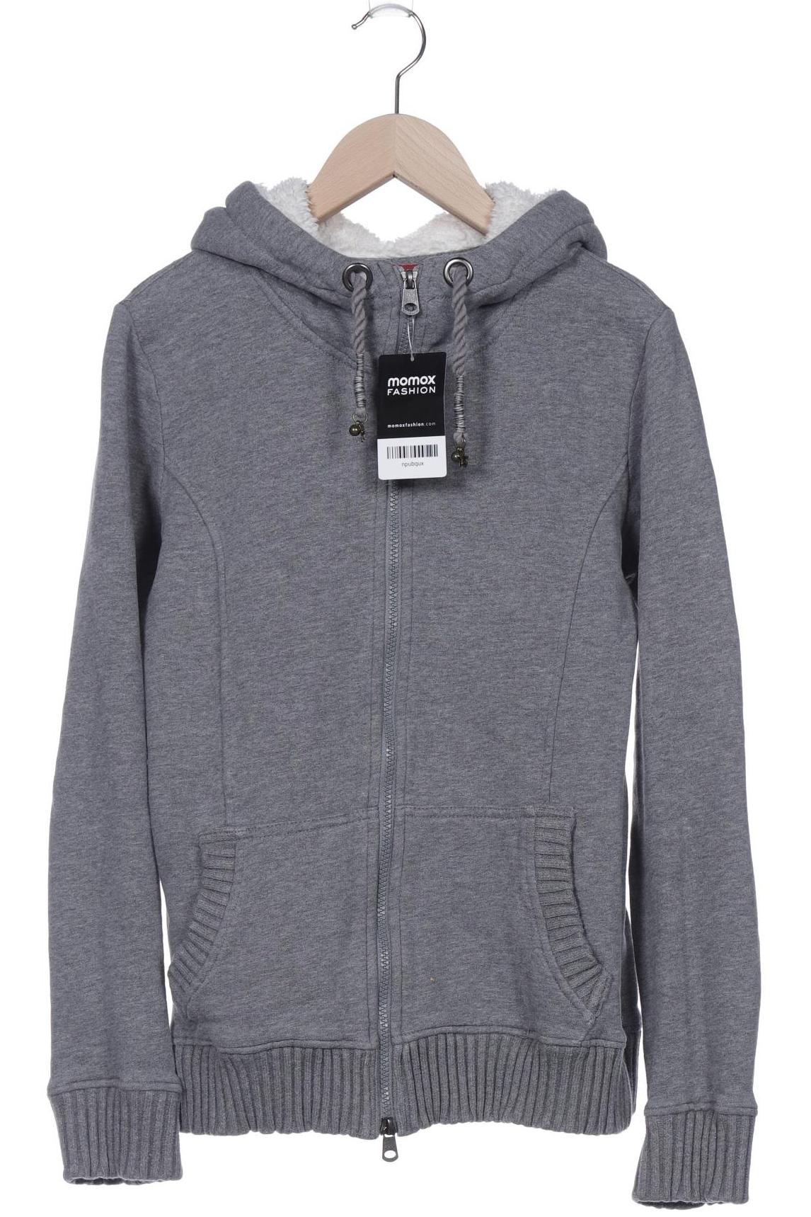 

edc by Esprit Damen Kapuzenpullover, grau, Gr. 38