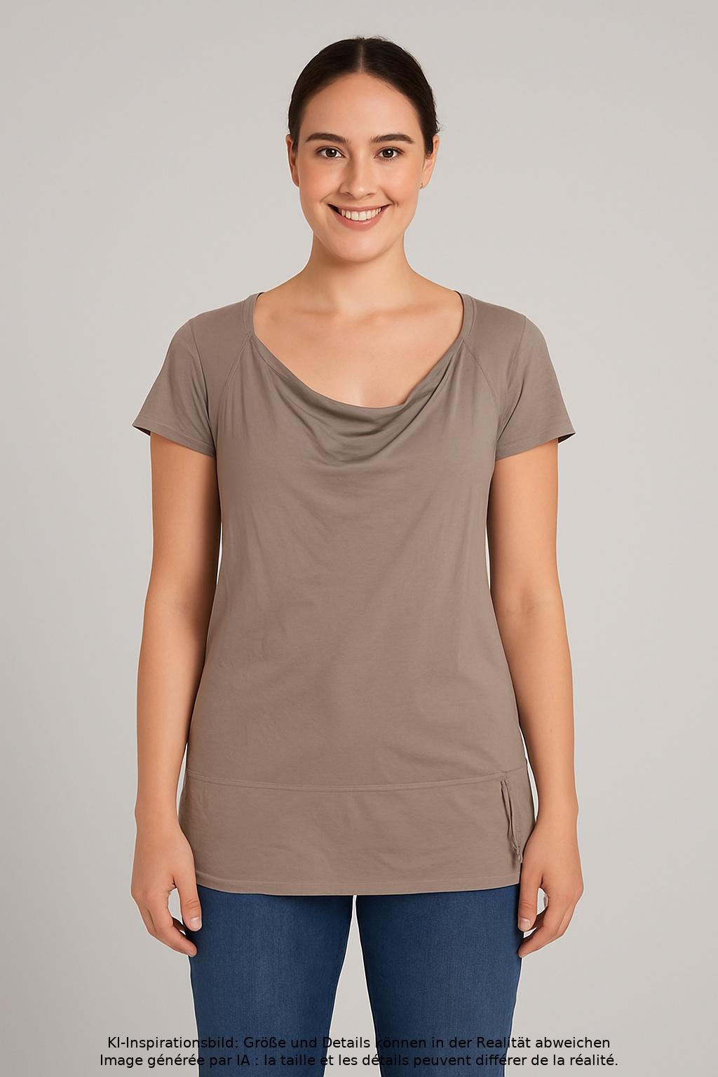 

edc by Esprit Damen T-Shirt, grau, Gr. 44