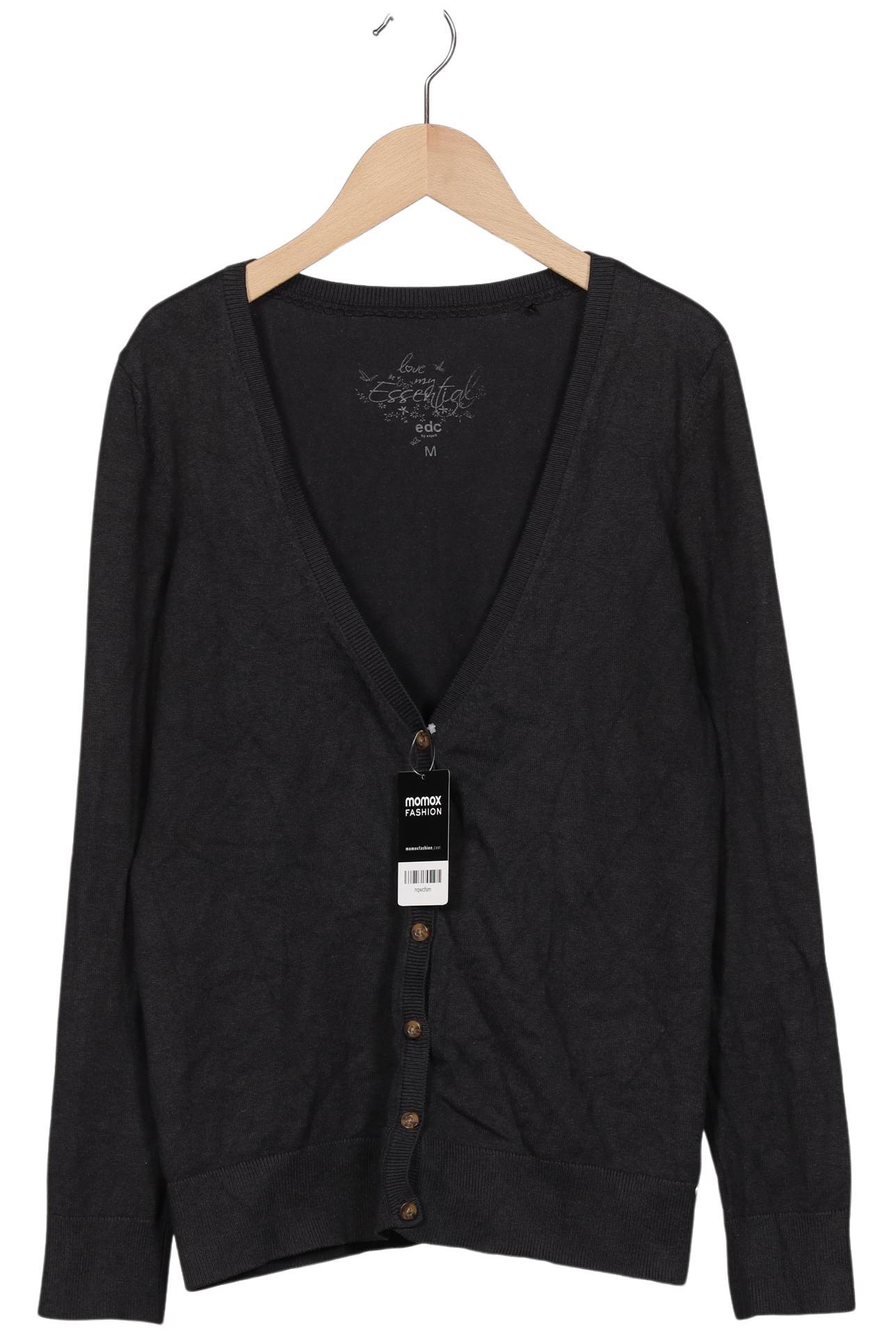 

edc by Esprit Damen Strickjacke, grau, Gr. 38