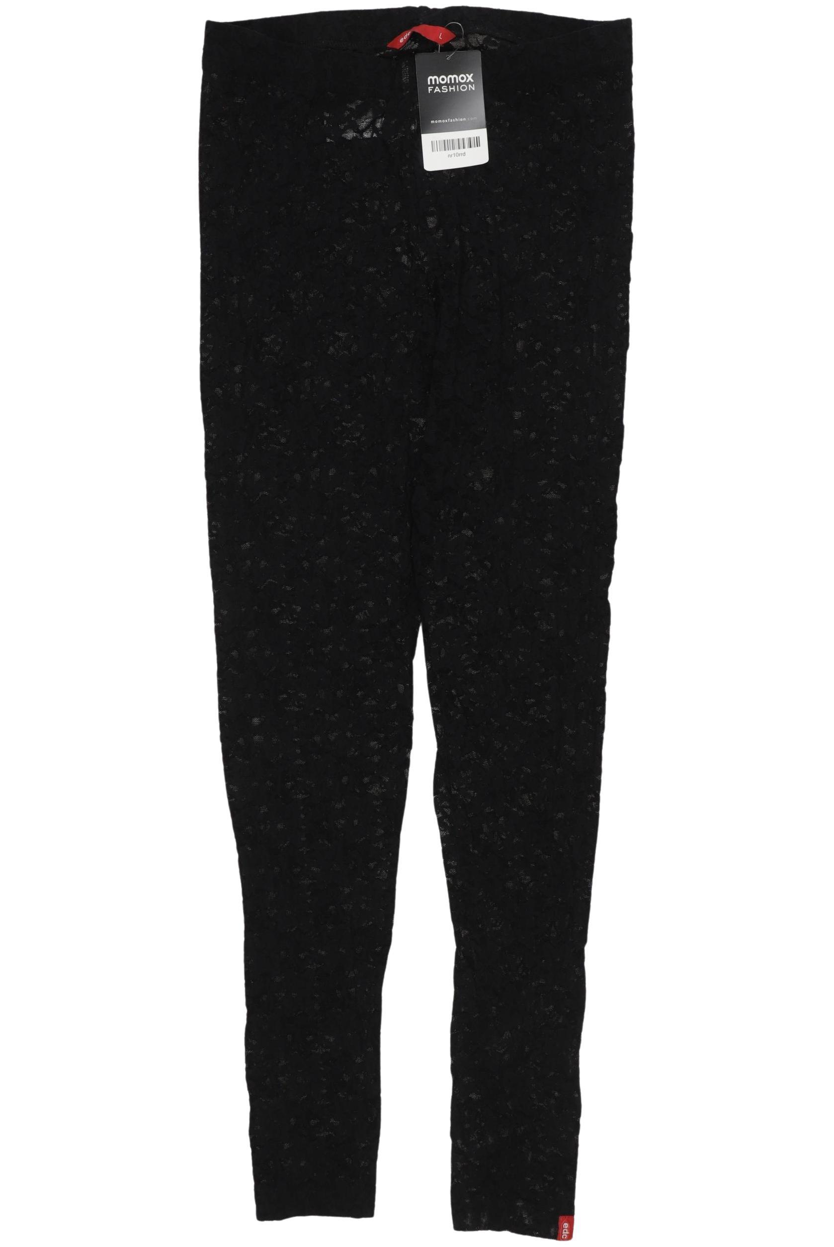 

edc by Esprit Damen Stoffhose, schwarz, Gr. 0