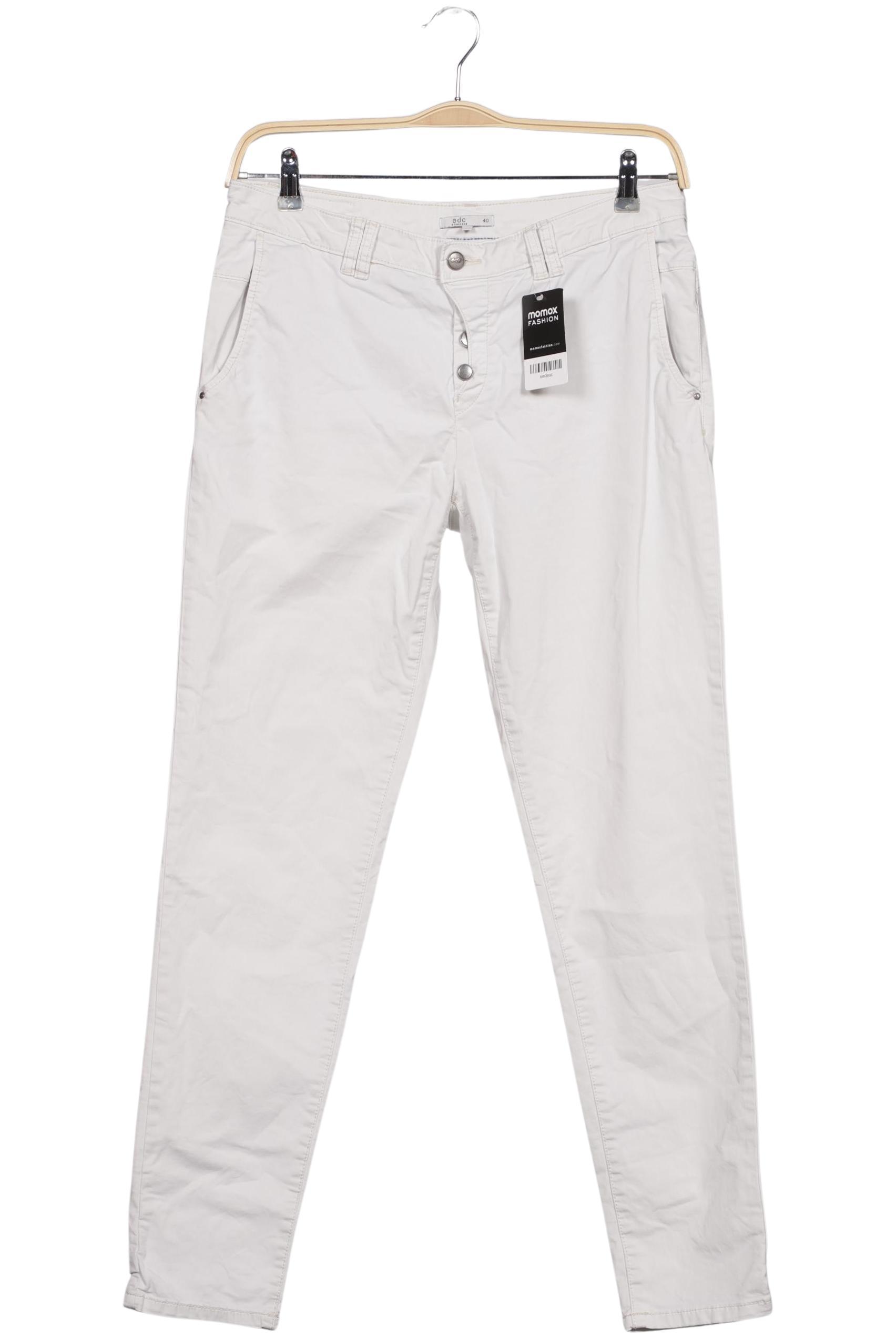 

edc by Esprit Damen Stoffhose, weiß, Gr. 32