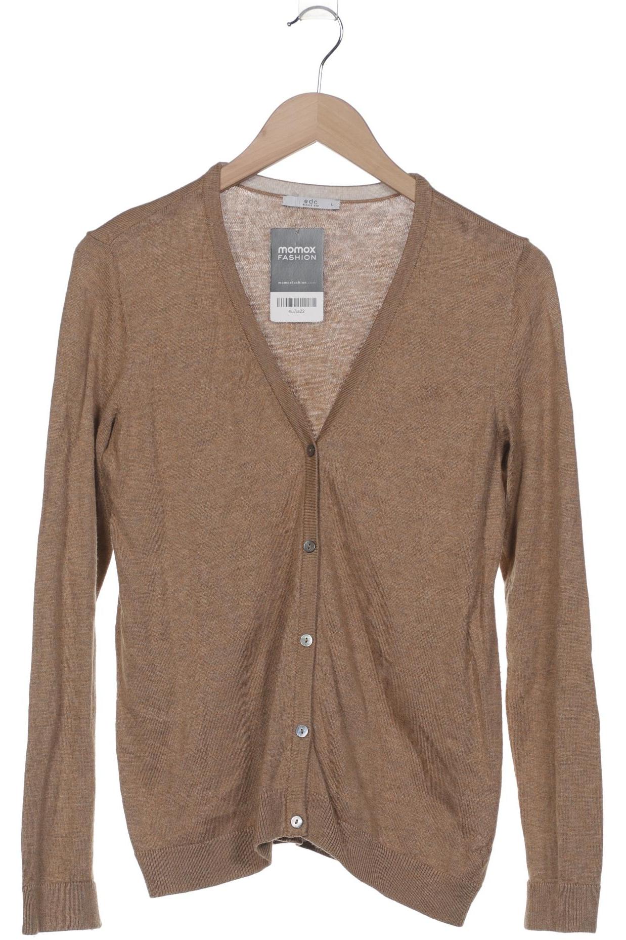 

edc by Esprit Damen Strickjacke, beige, Gr. 42