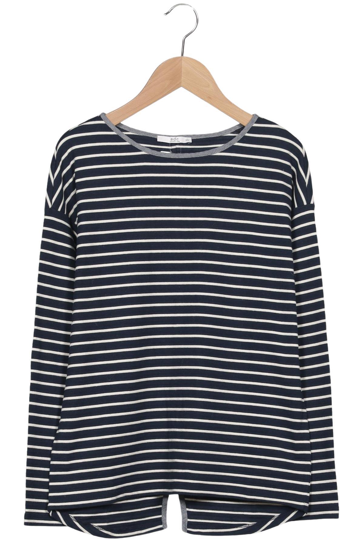 

edc by Esprit Damen Langarmshirt, mehrfarbig, Gr. 34