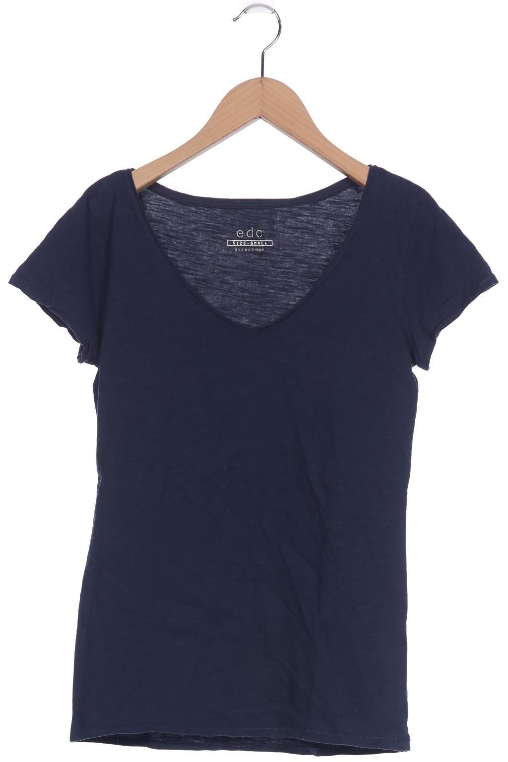 

edc by Esprit Damen T-Shirt, marineblau, Gr. 36