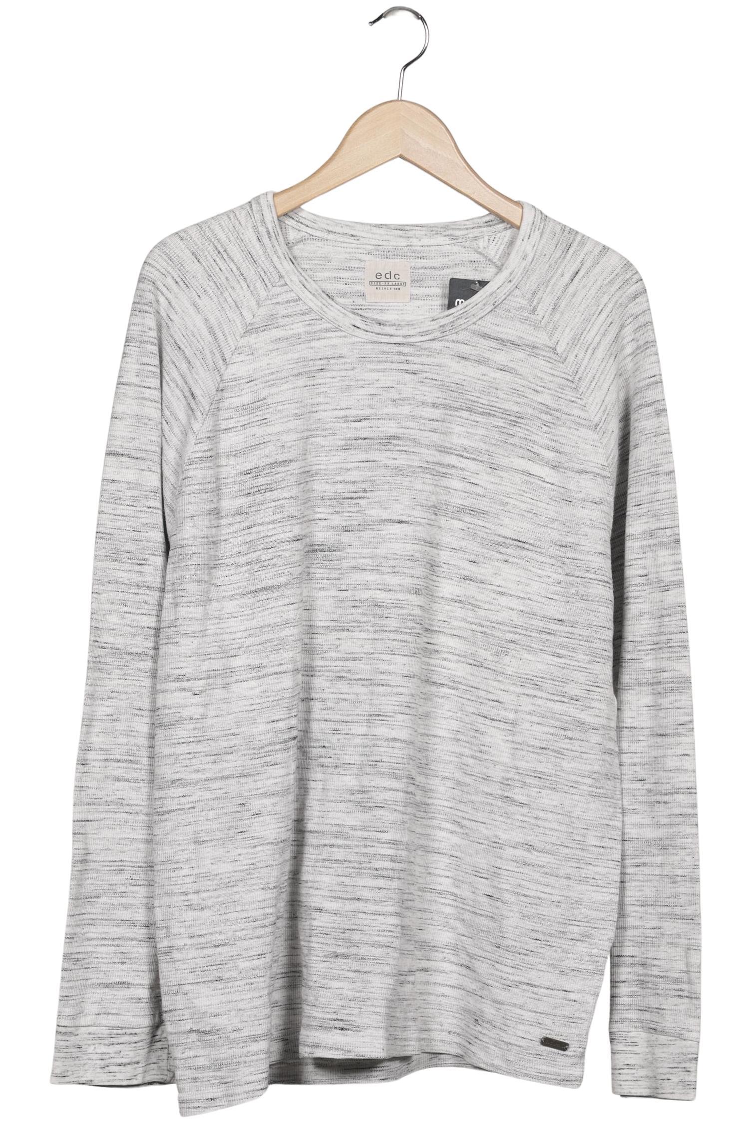 

edc by Esprit Herren Langarmshirt, grau, Gr. 56