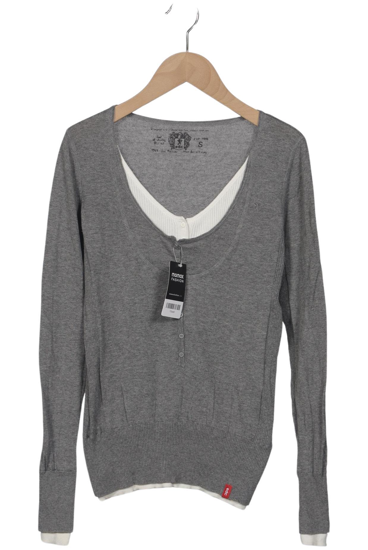 

edc by Esprit Damen Langarmshirt, grau, Gr. 36