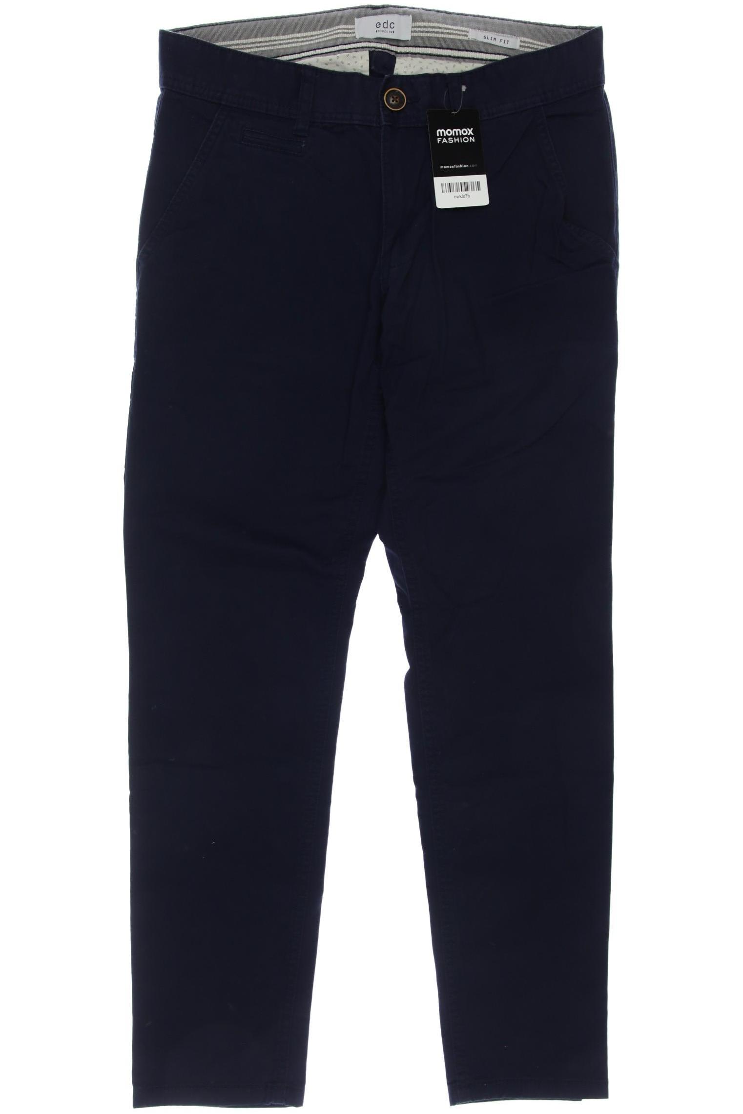 

edc by Esprit Herren Stoffhose, blau, Gr. 29
