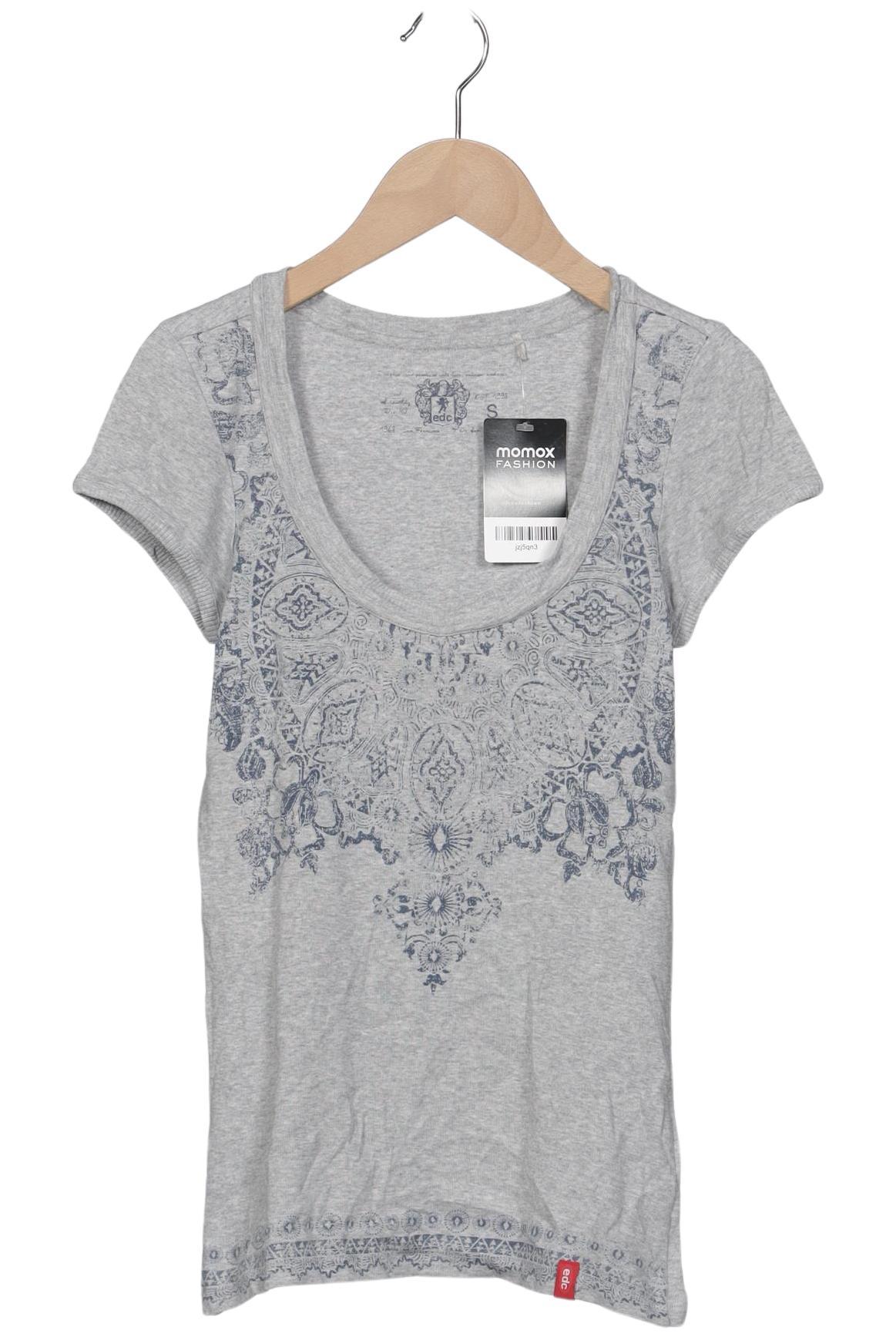 

edc by Esprit Damen T-Shirt, grau, Gr. 36