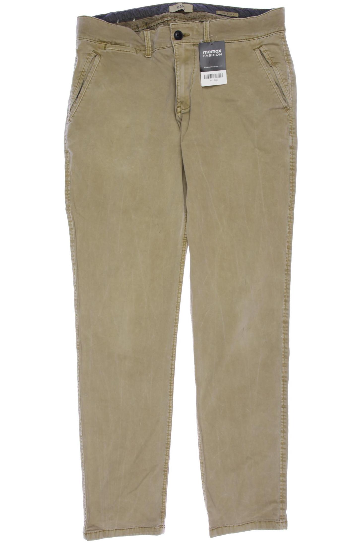 

edc by Esprit Herren Stoffhose, beige, Gr. 32
