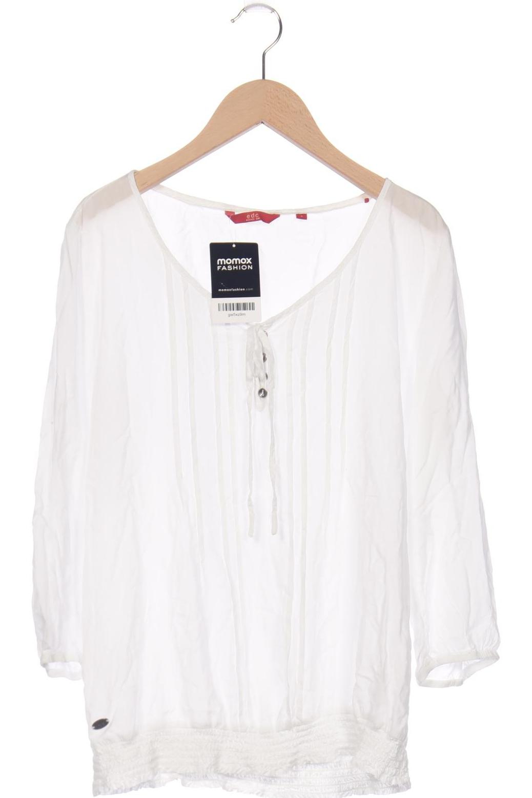 

edc by Esprit Damen Bluse, weiß, Gr. 36