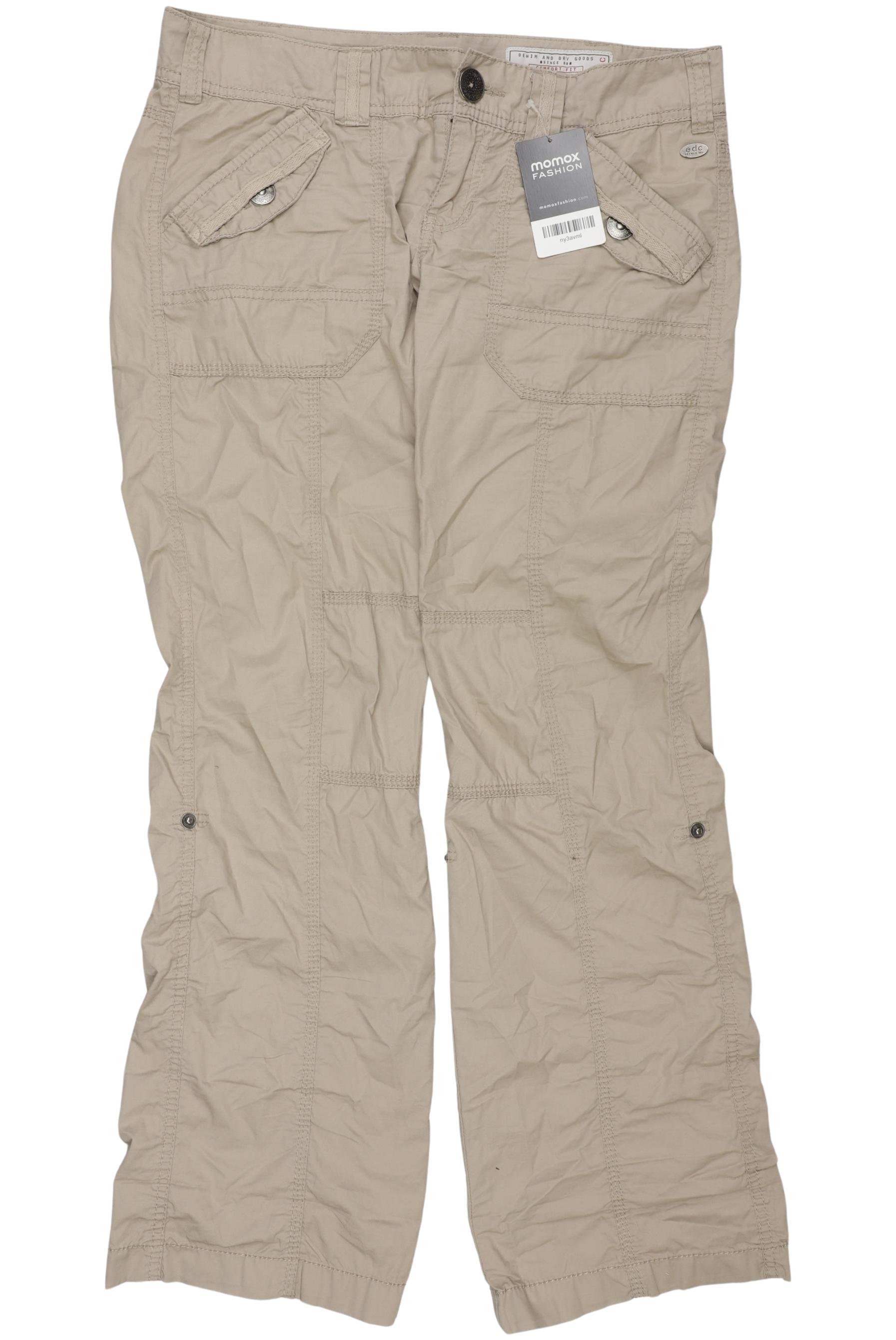 

edc by Esprit Damen Stoffhose, beige, Gr. 36