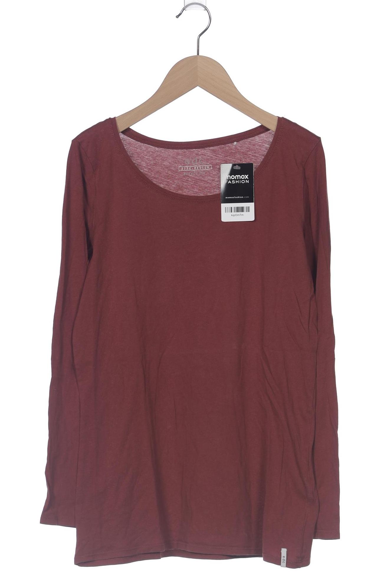 

edc by Esprit Damen Langarmshirt, bordeaux, Gr. 38