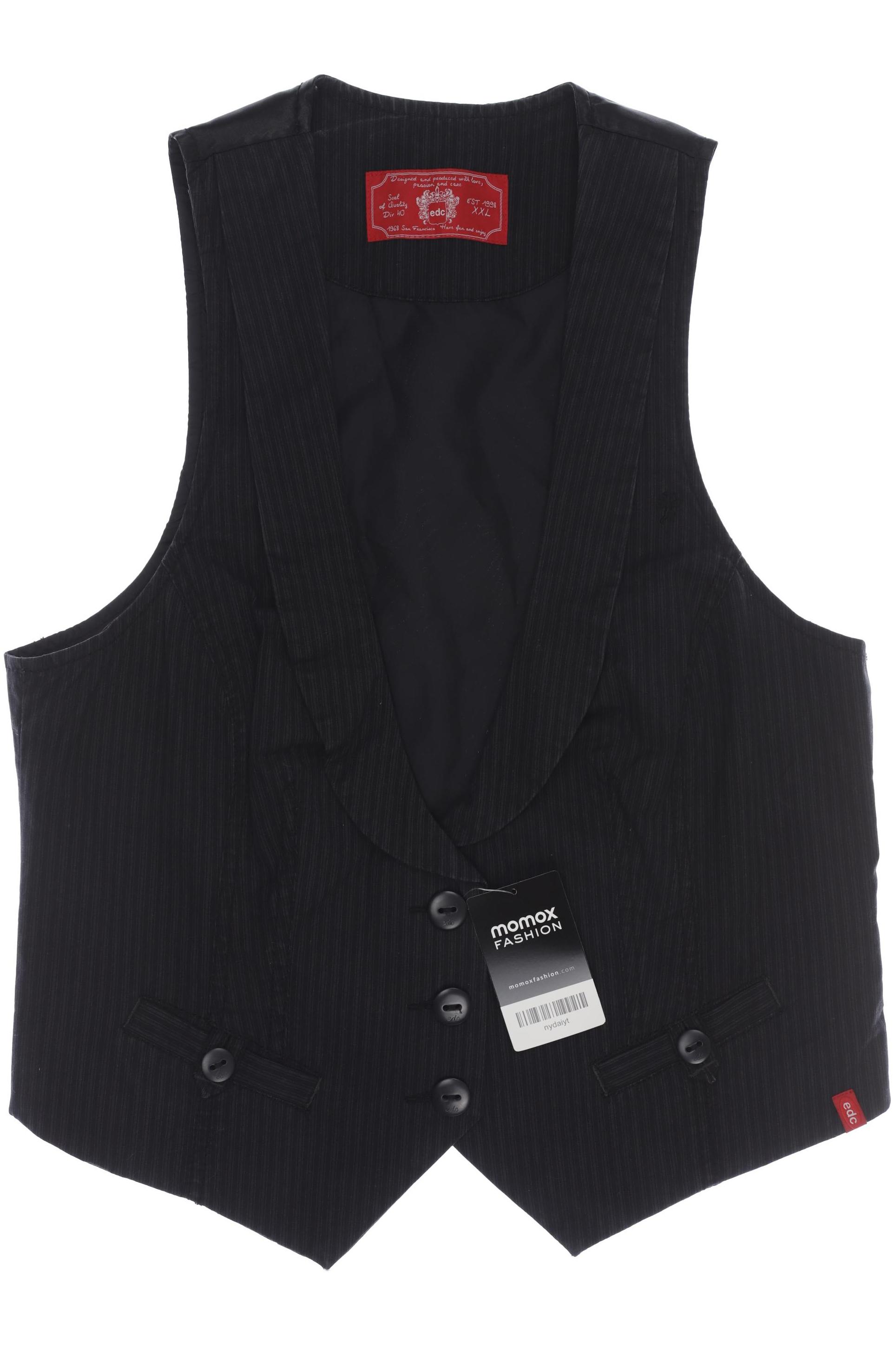 

edc by Esprit Damen Weste, schwarz, Gr. 46