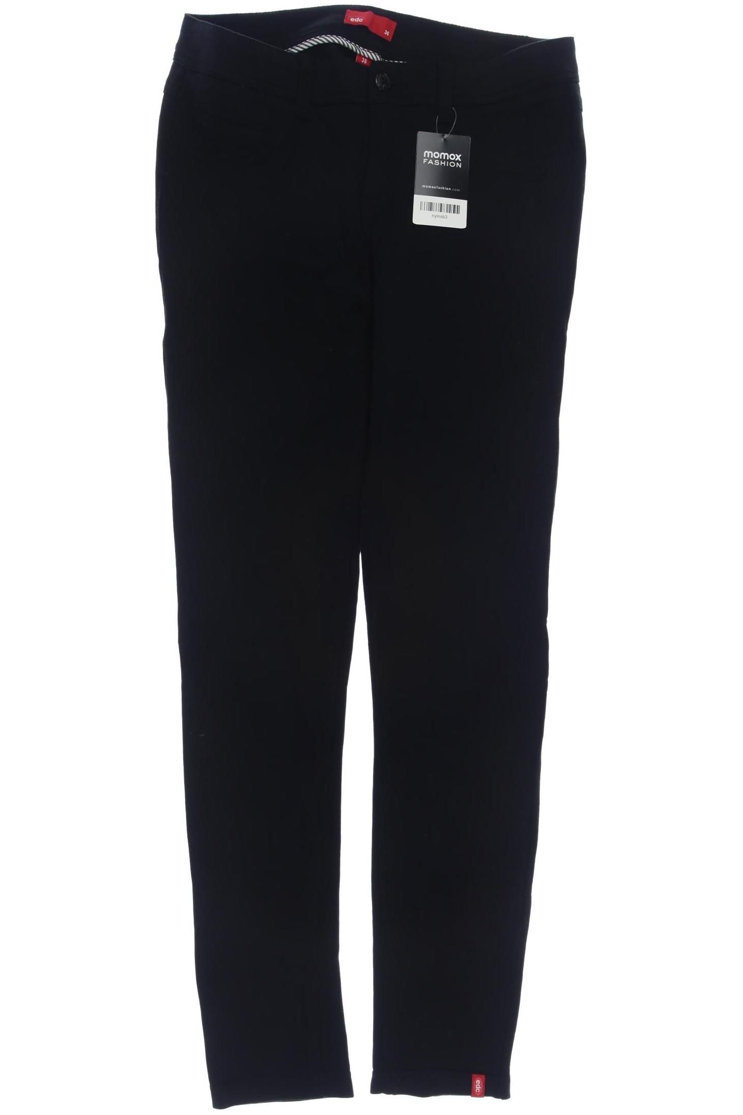 

edc by Esprit Damen Stoffhose, schwarz, Gr. 36