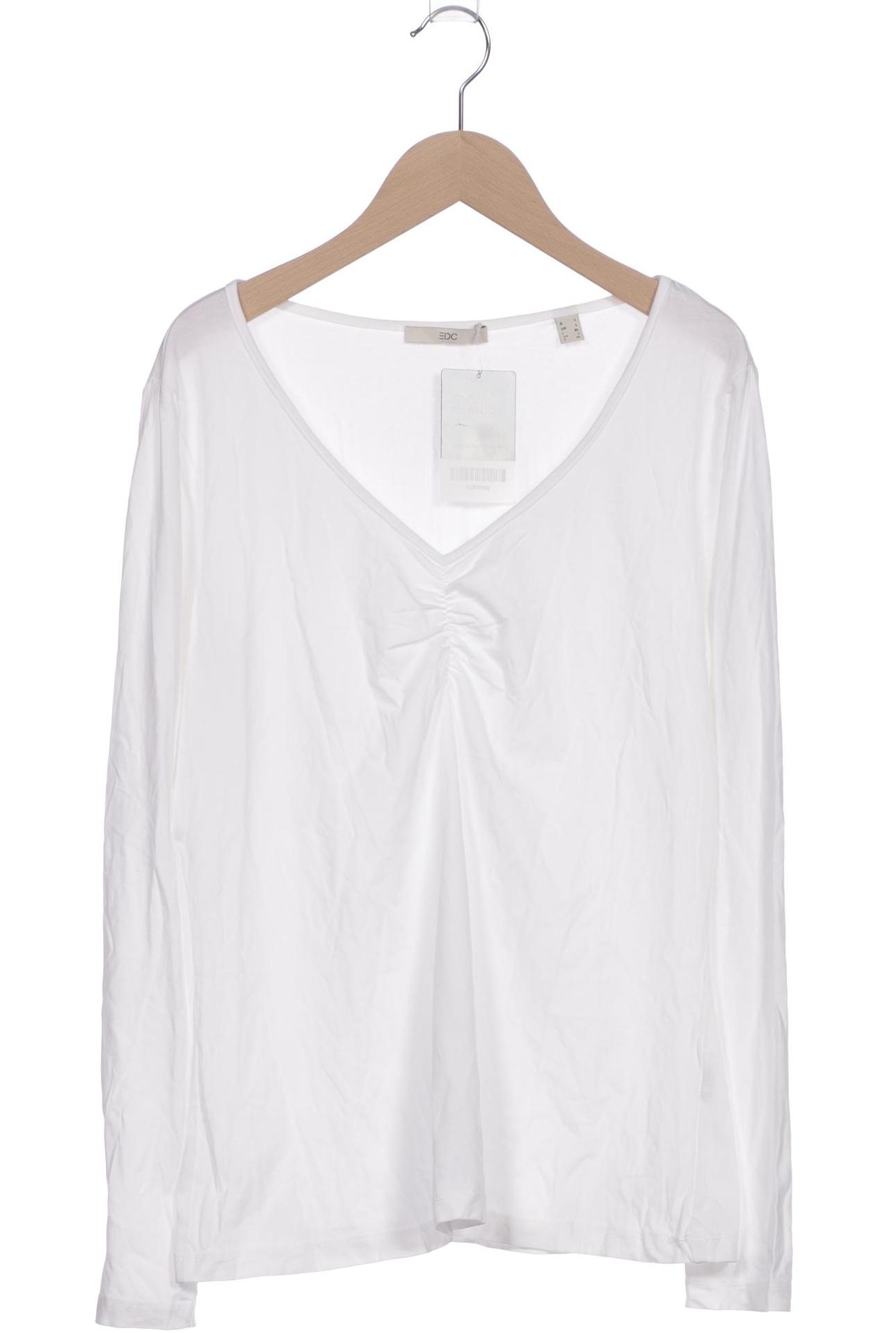 

edc by Esprit Damen Langarmshirt, weiß, Gr. 42