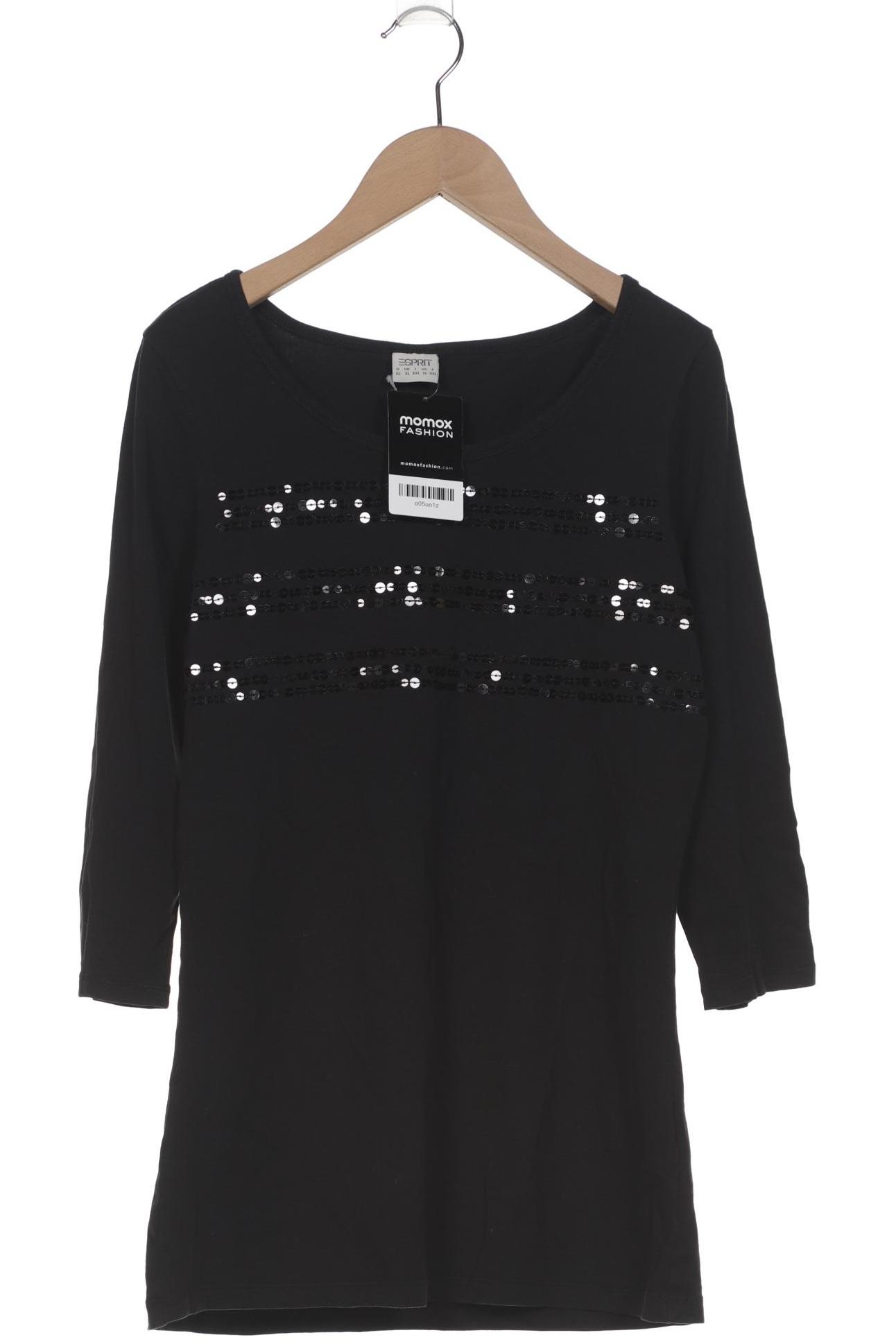 

edc by Esprit Damen Langarmshirt, schwarz, Gr. 44