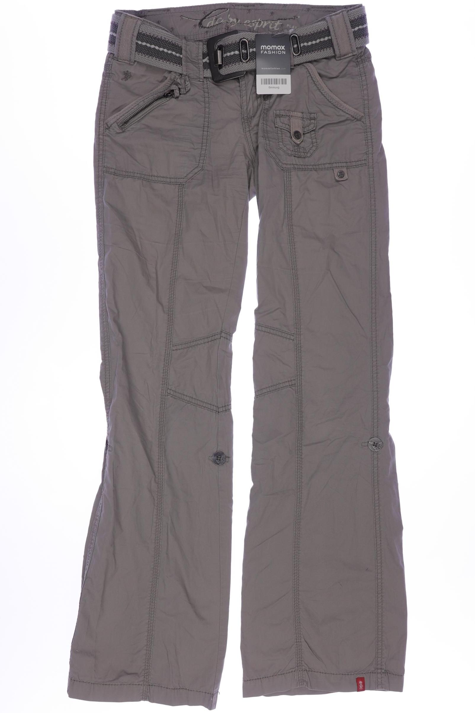 

edc by Esprit Damen Stoffhose, grau, Gr. 32