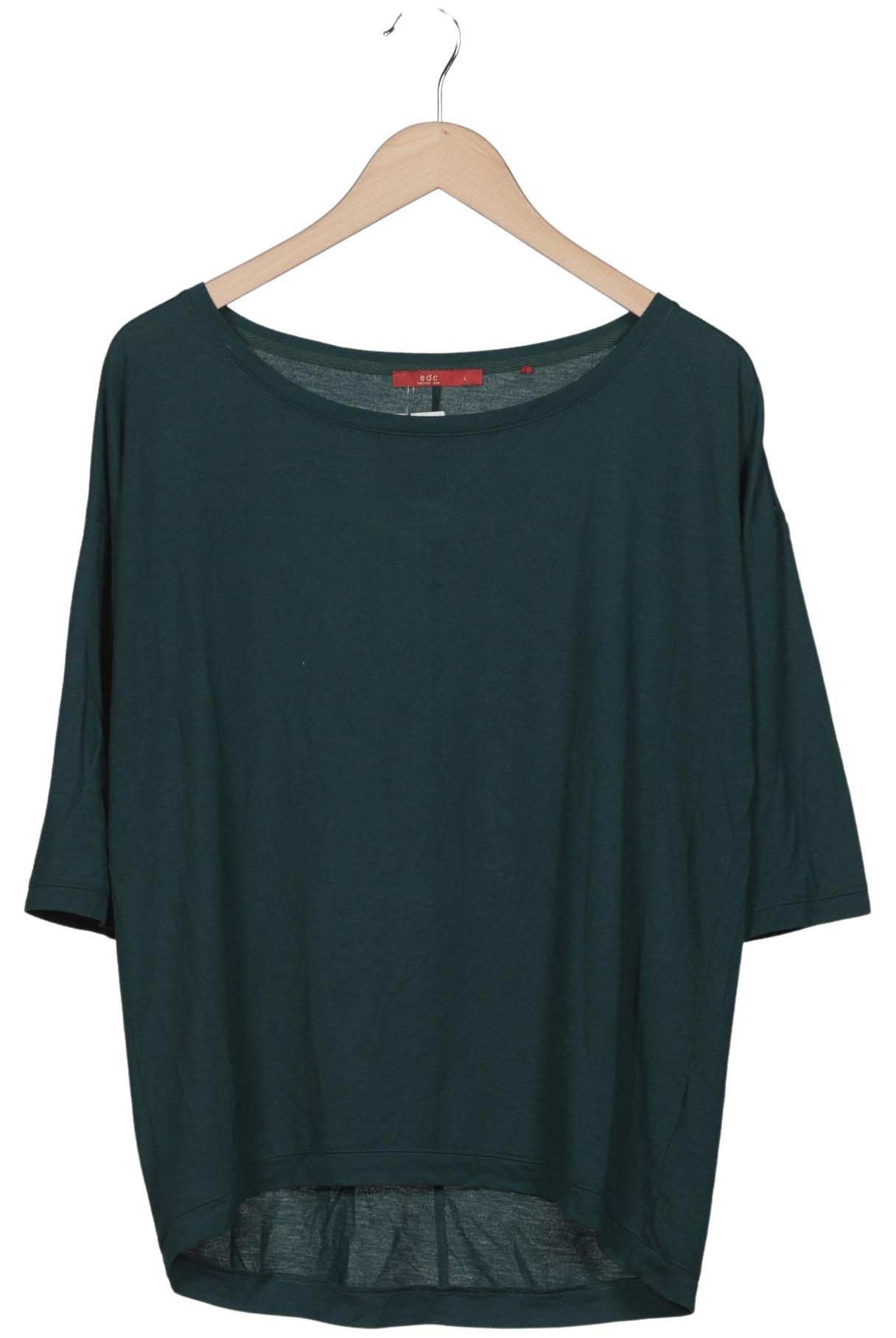 

edc by Esprit Damen Langarmshirt, grün, Gr. 42