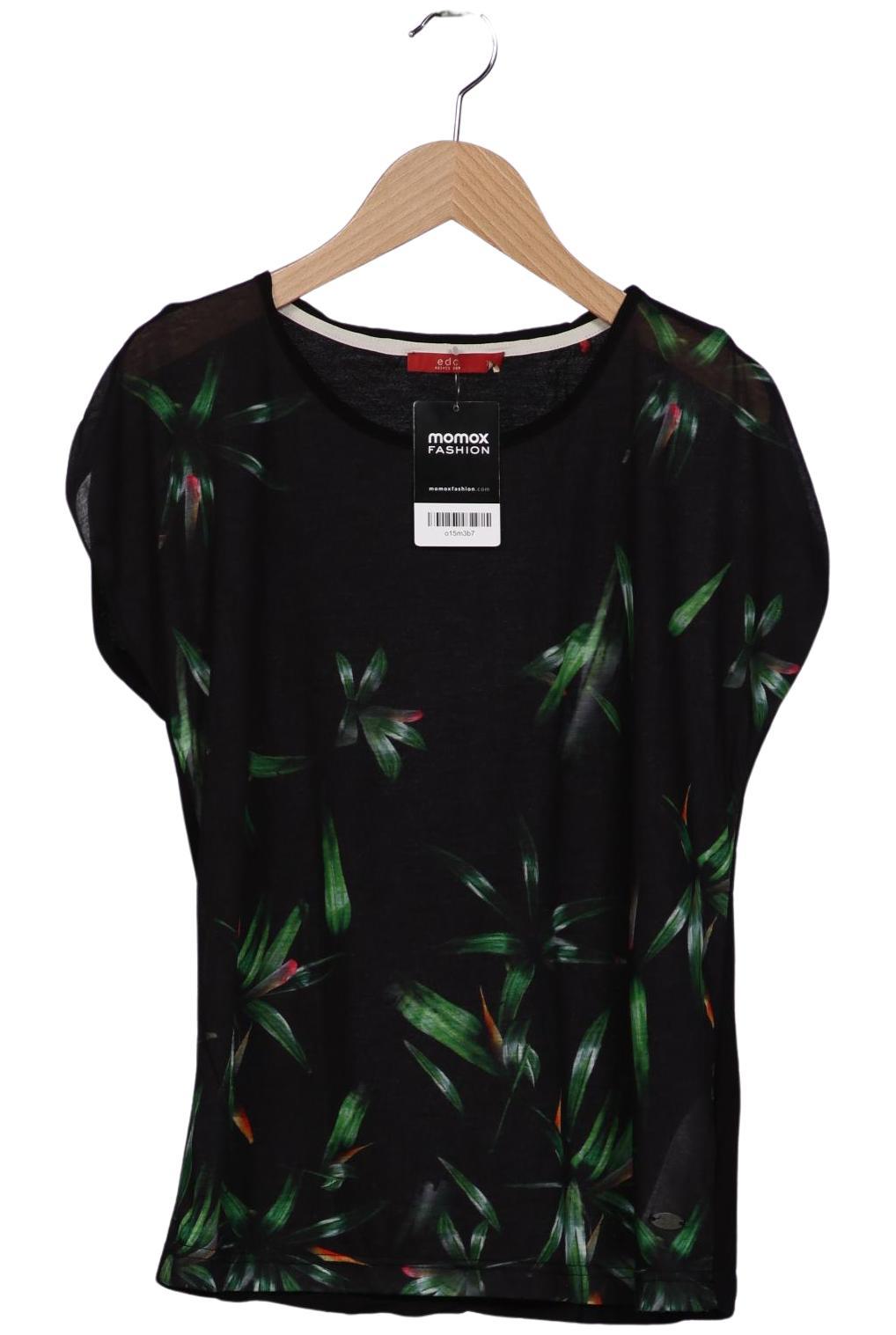 

edc by Esprit Damen T-Shirt, schwarz, Gr. 34