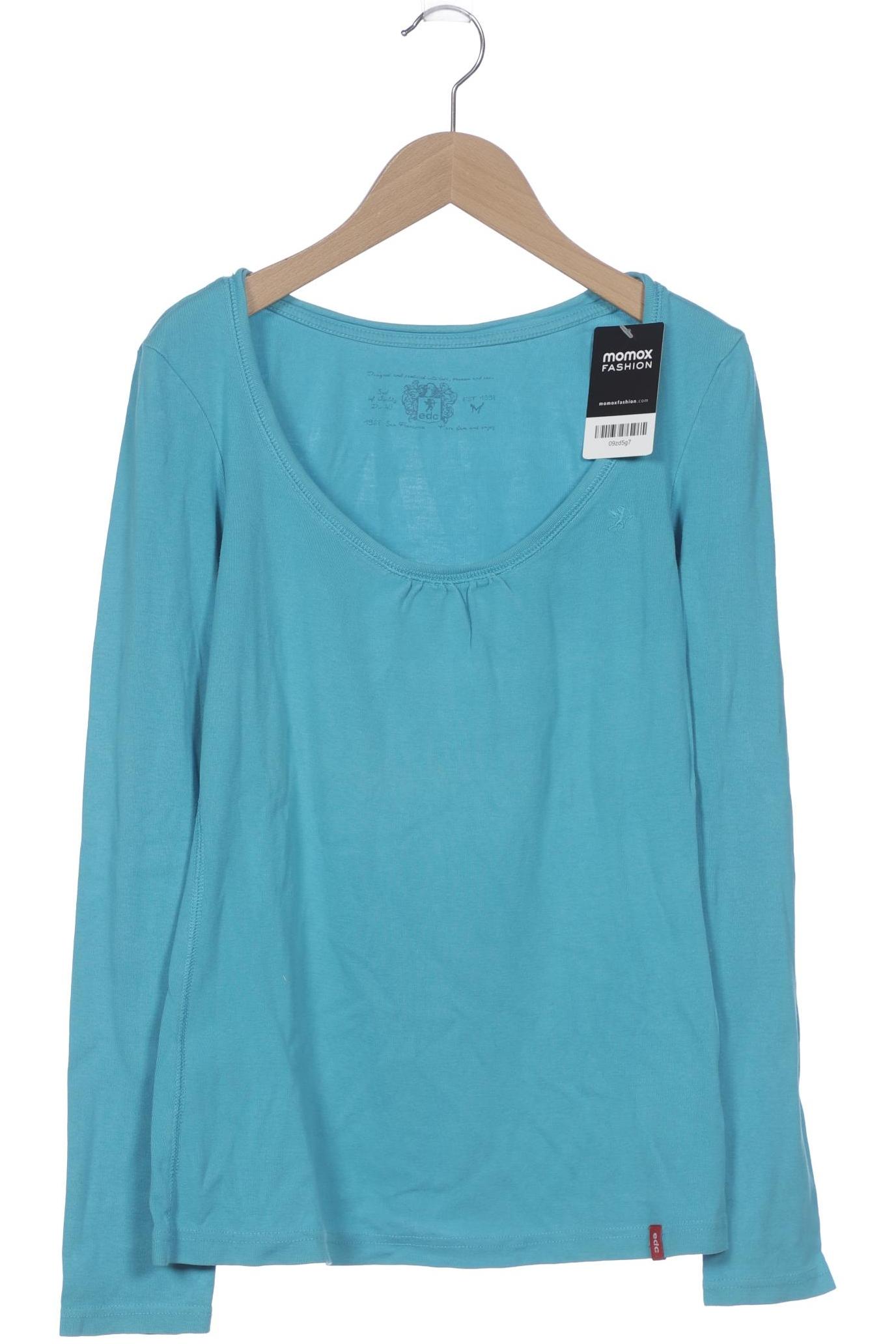 

edc by Esprit Damen Langarmshirt, blau, Gr. 38
