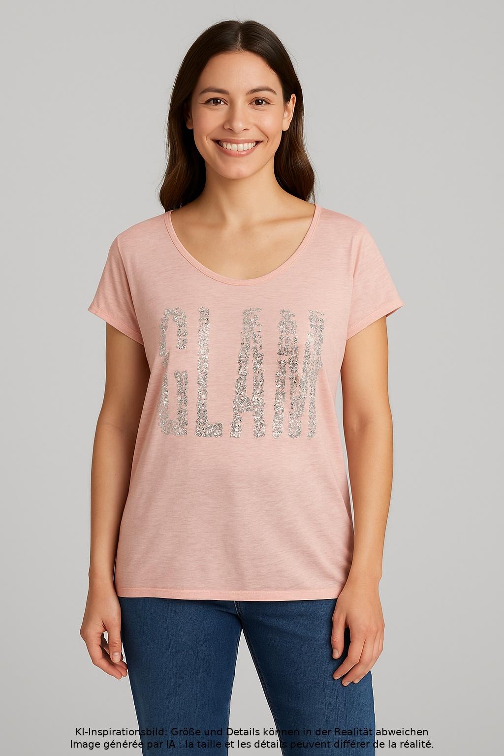 

edc by Esprit Damen T-Shirt, pink, Gr. 44