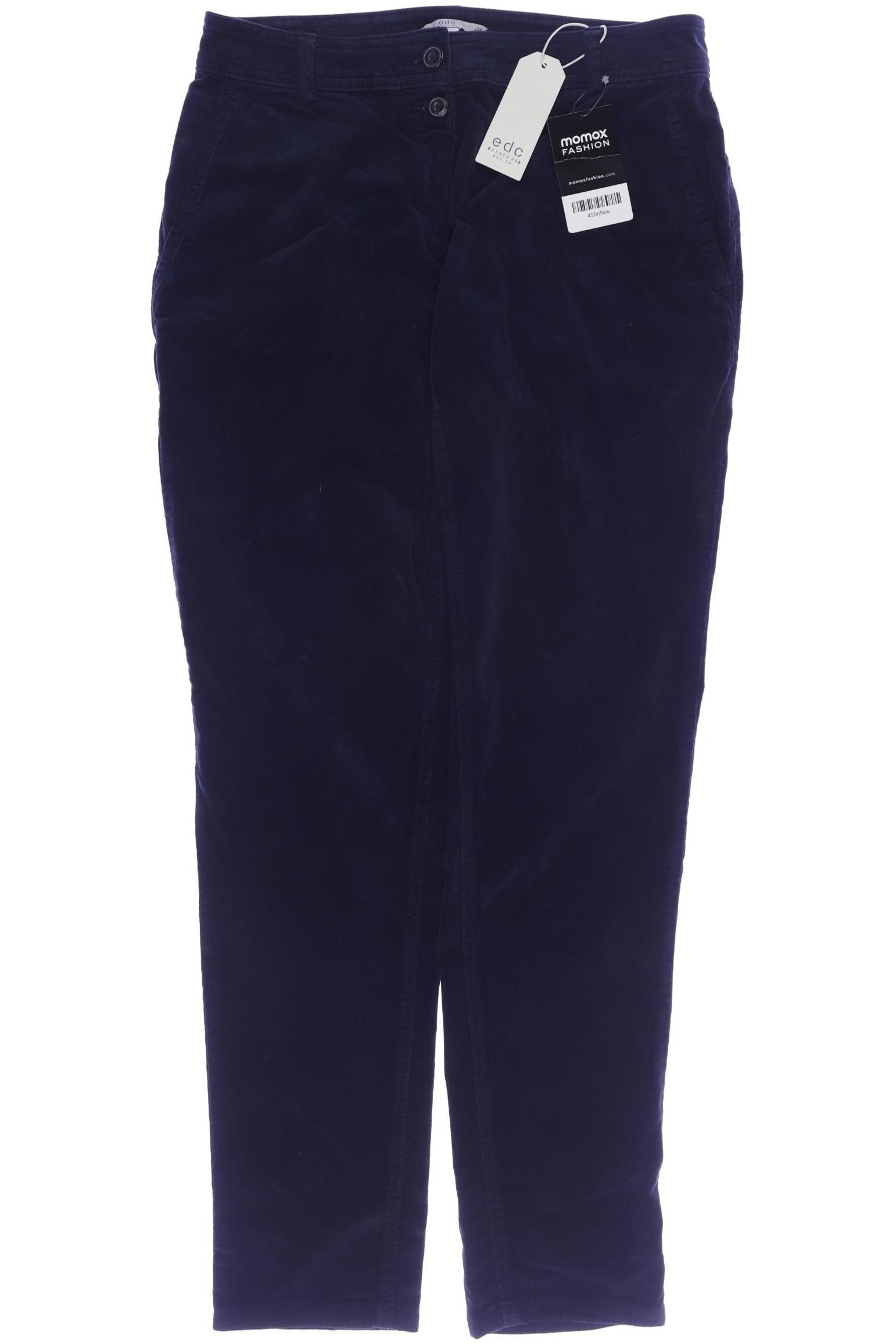 

edc by Esprit Damen Stoffhose, marineblau, Gr. 30