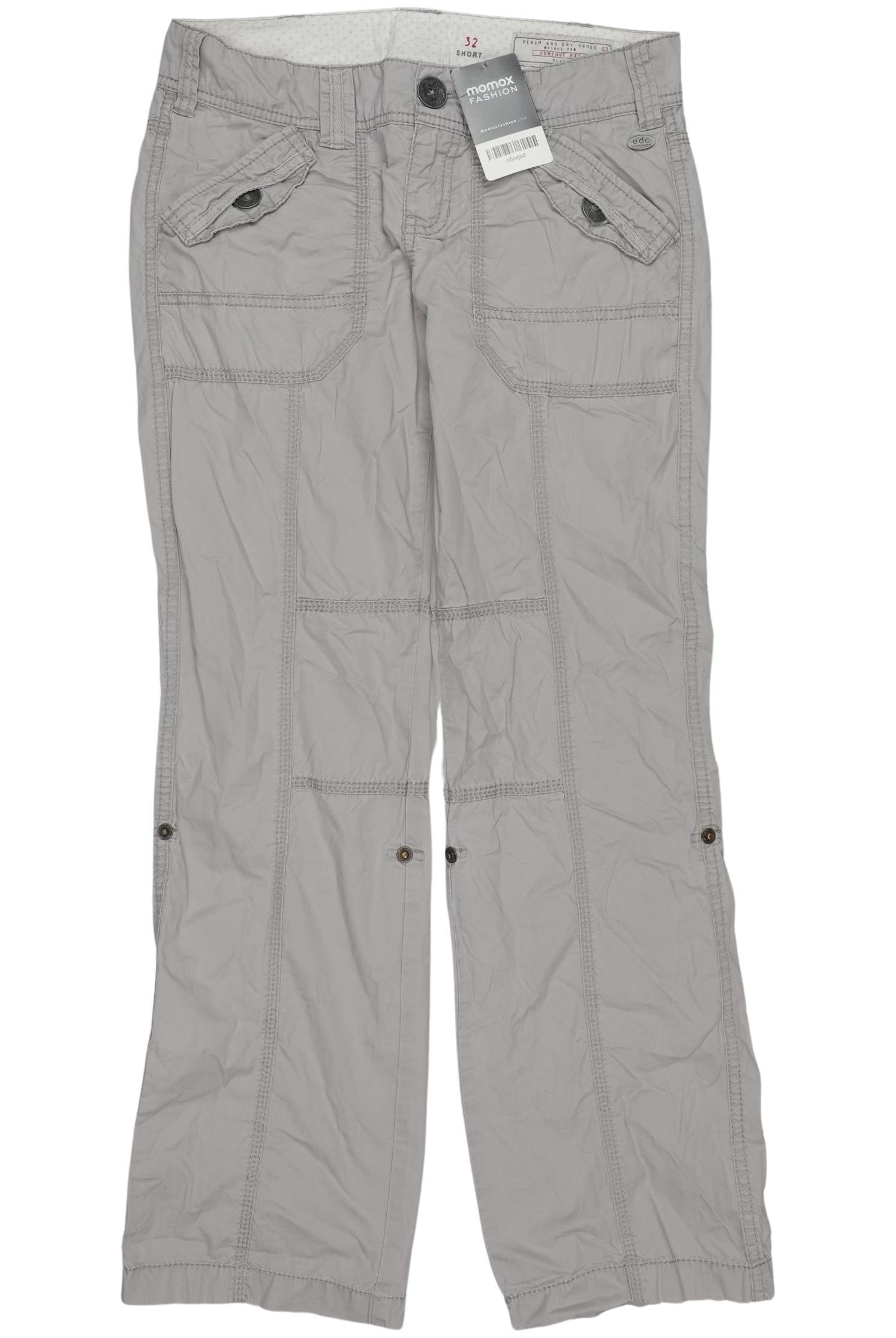

edc by Esprit Damen Stoffhose, grau, Gr. 32