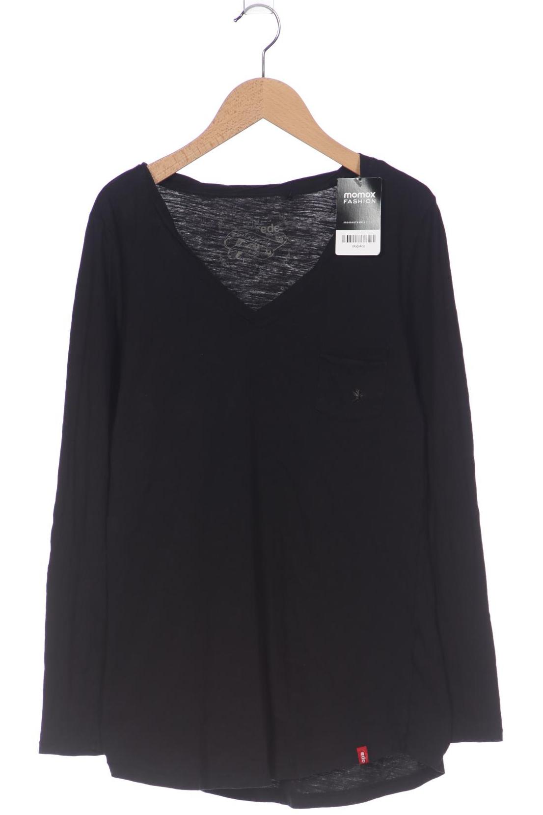 

edc by Esprit Damen Langarmshirt, schwarz, Gr. 42