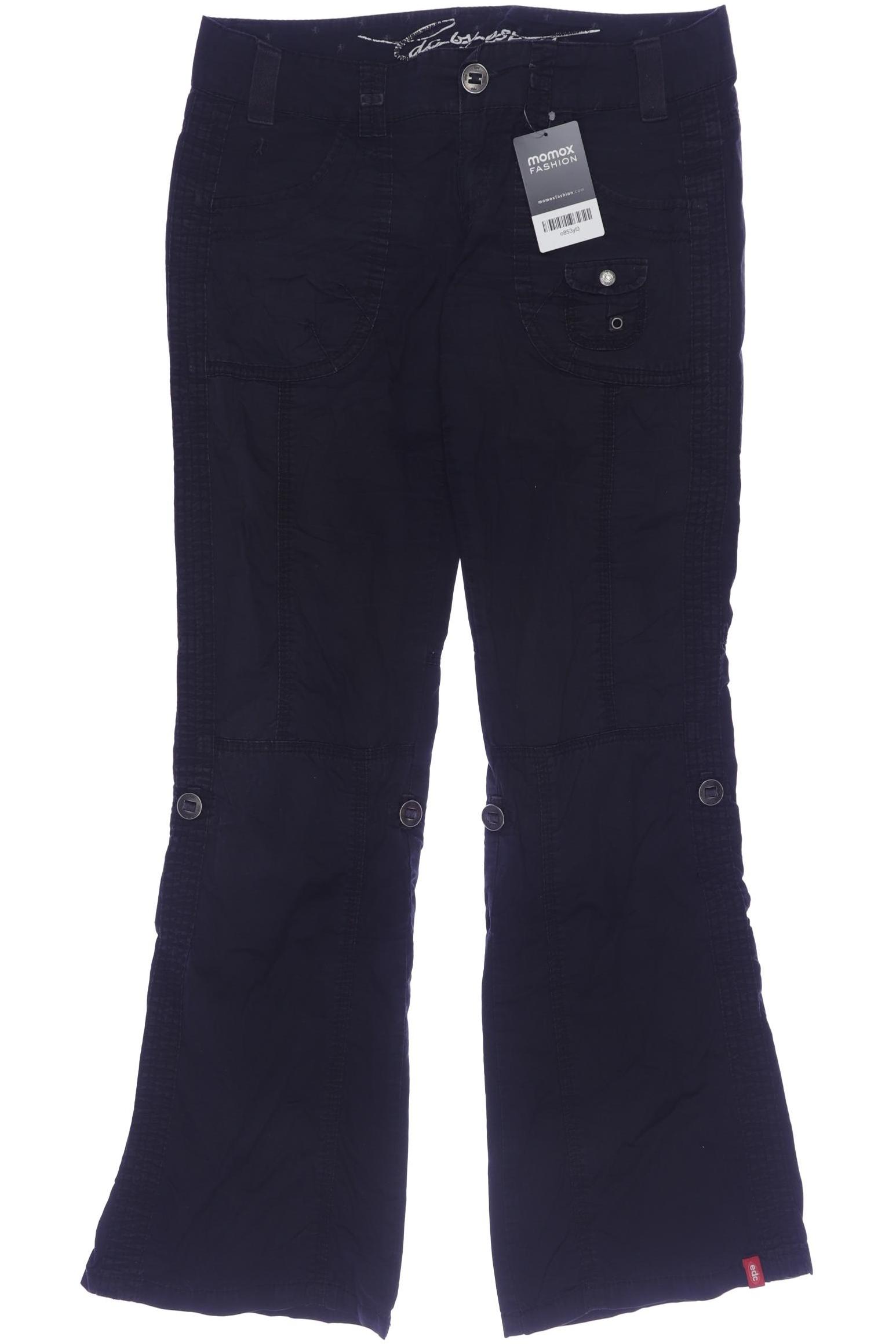 

edc by Esprit Damen Stoffhose, schwarz, Gr. 34