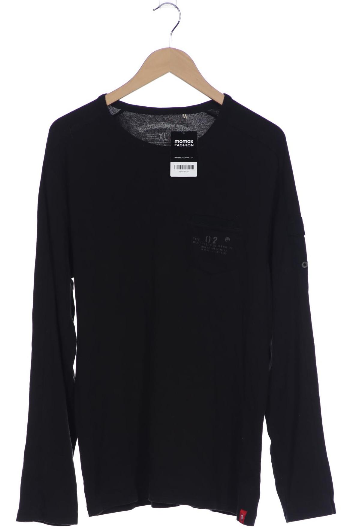 

edc by Esprit Herren Langarmshirt, schwarz, Gr. 54