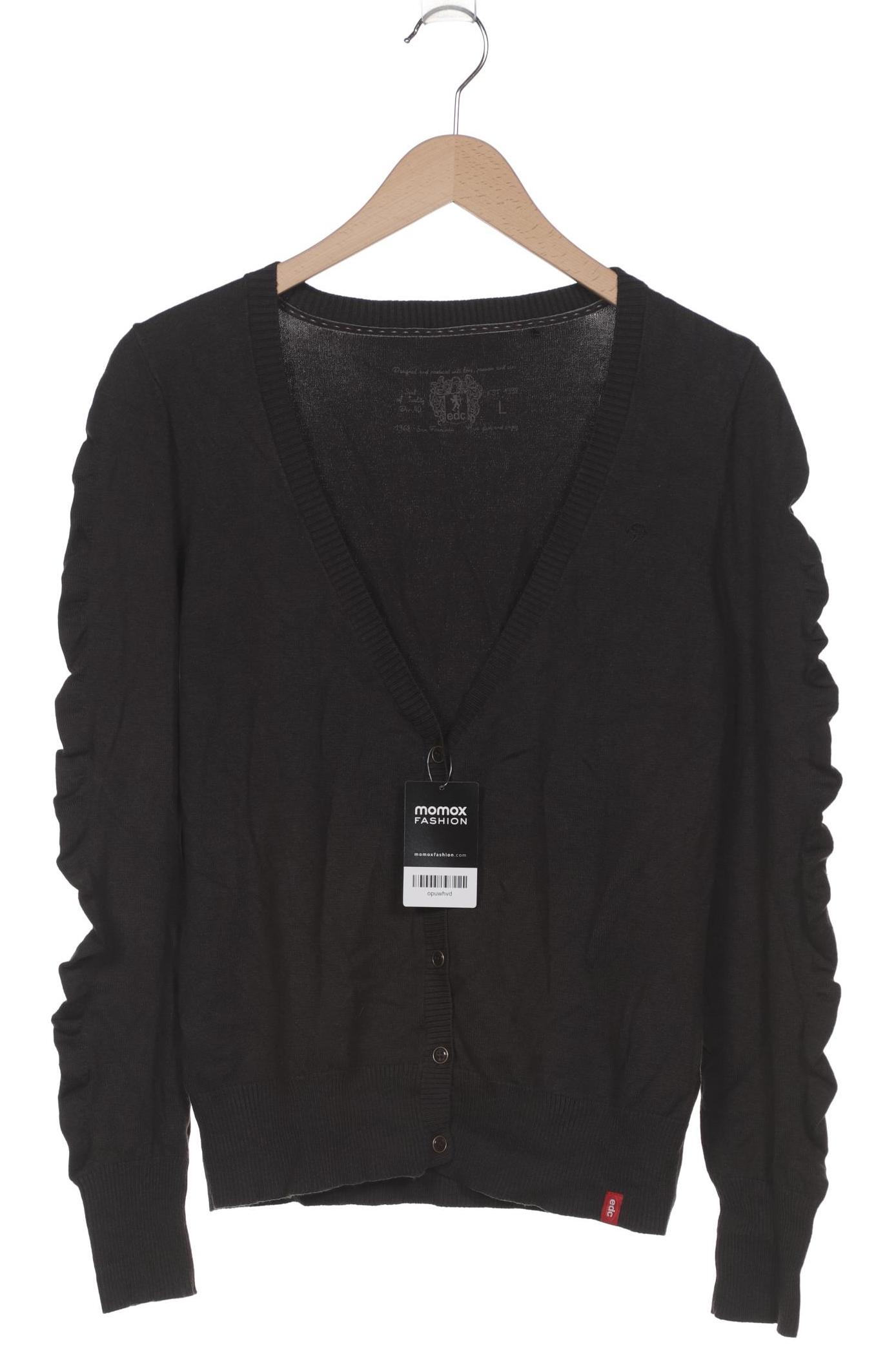 

edc by Esprit Damen Strickjacke, schwarz, Gr. 40