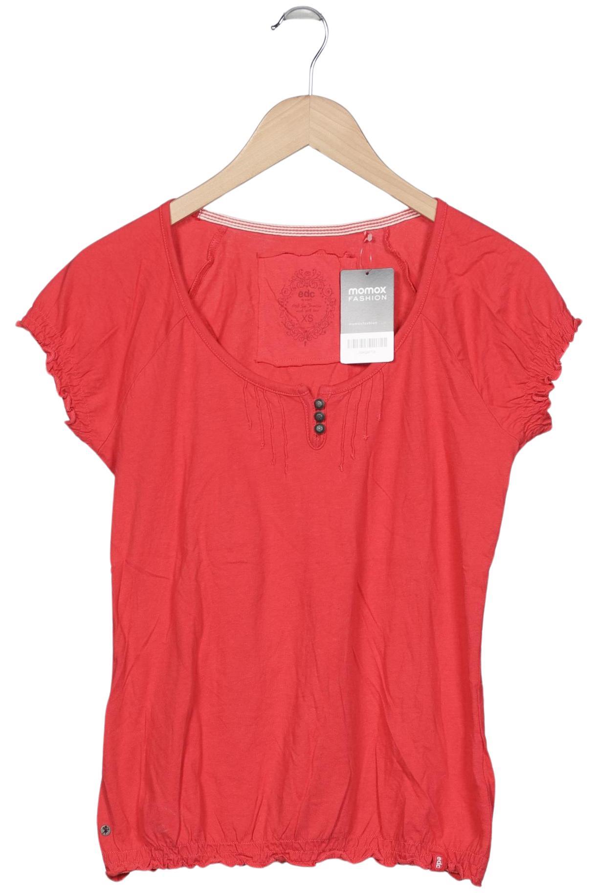 

edc by Esprit Damen T-Shirt, rot, Gr. 34