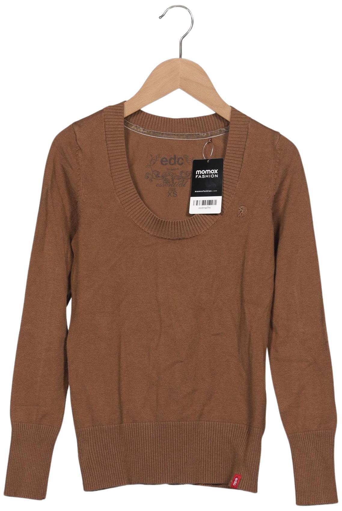 

edc by Esprit Damen Pullover, braun, Gr. 34