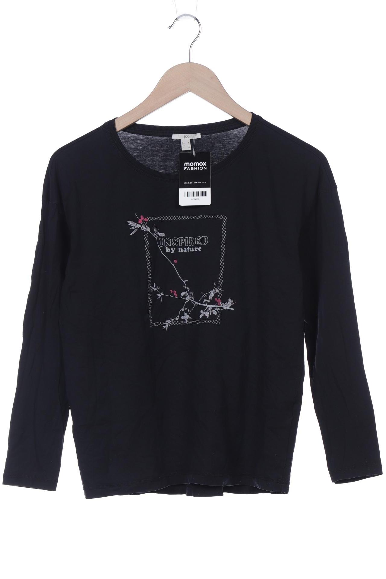 

edc by Esprit Damen Langarmshirt, schwarz, Gr. 36