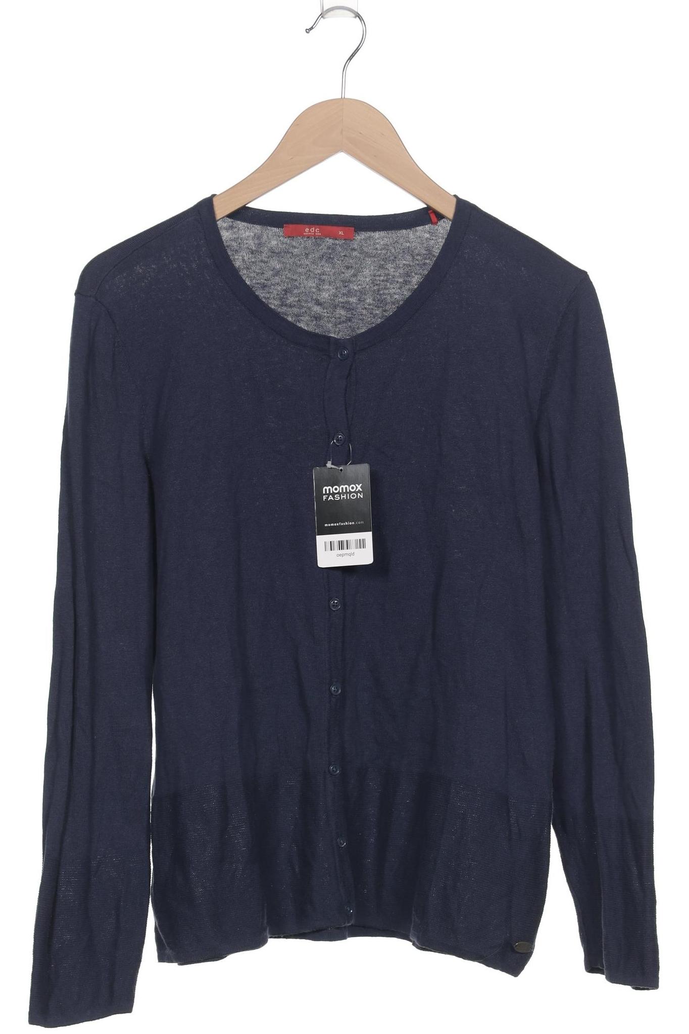 

edc by Esprit Damen Strickjacke, marineblau, Gr. 44