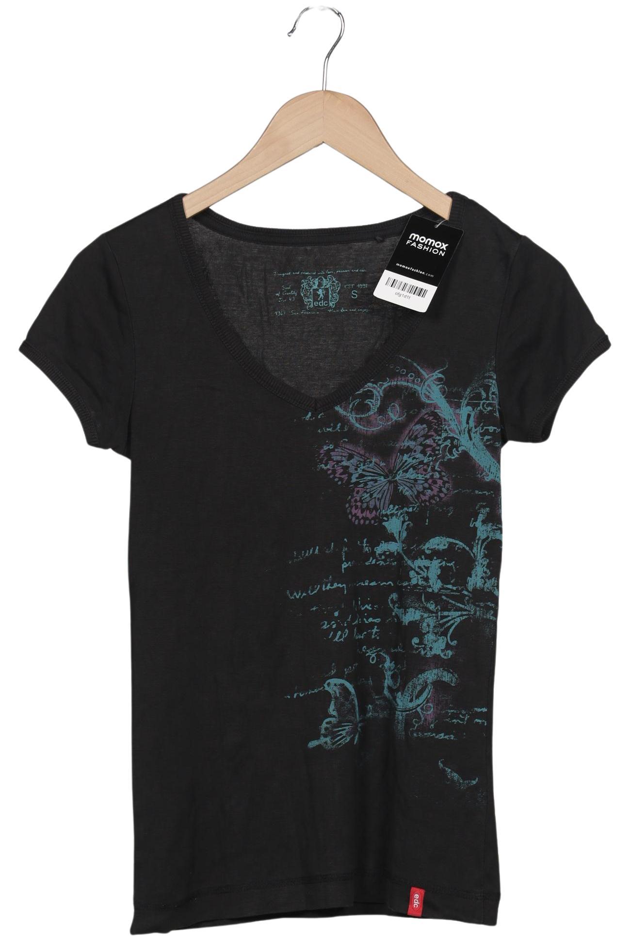 

edc by Esprit Damen T-Shirt, schwarz, Gr. 36