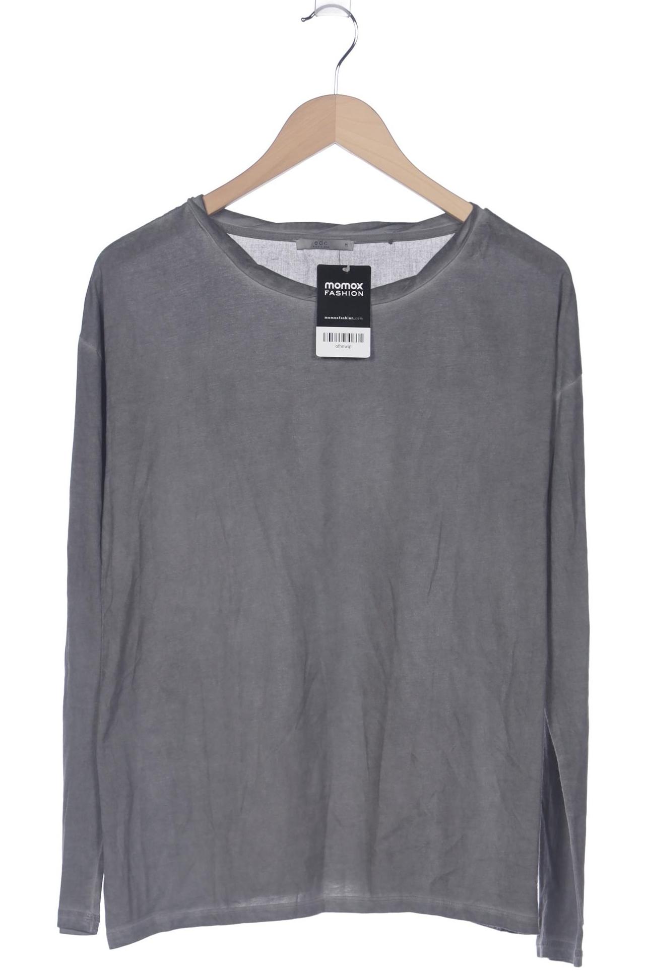 

edc by Esprit Damen Langarmshirt, grau, Gr. 38