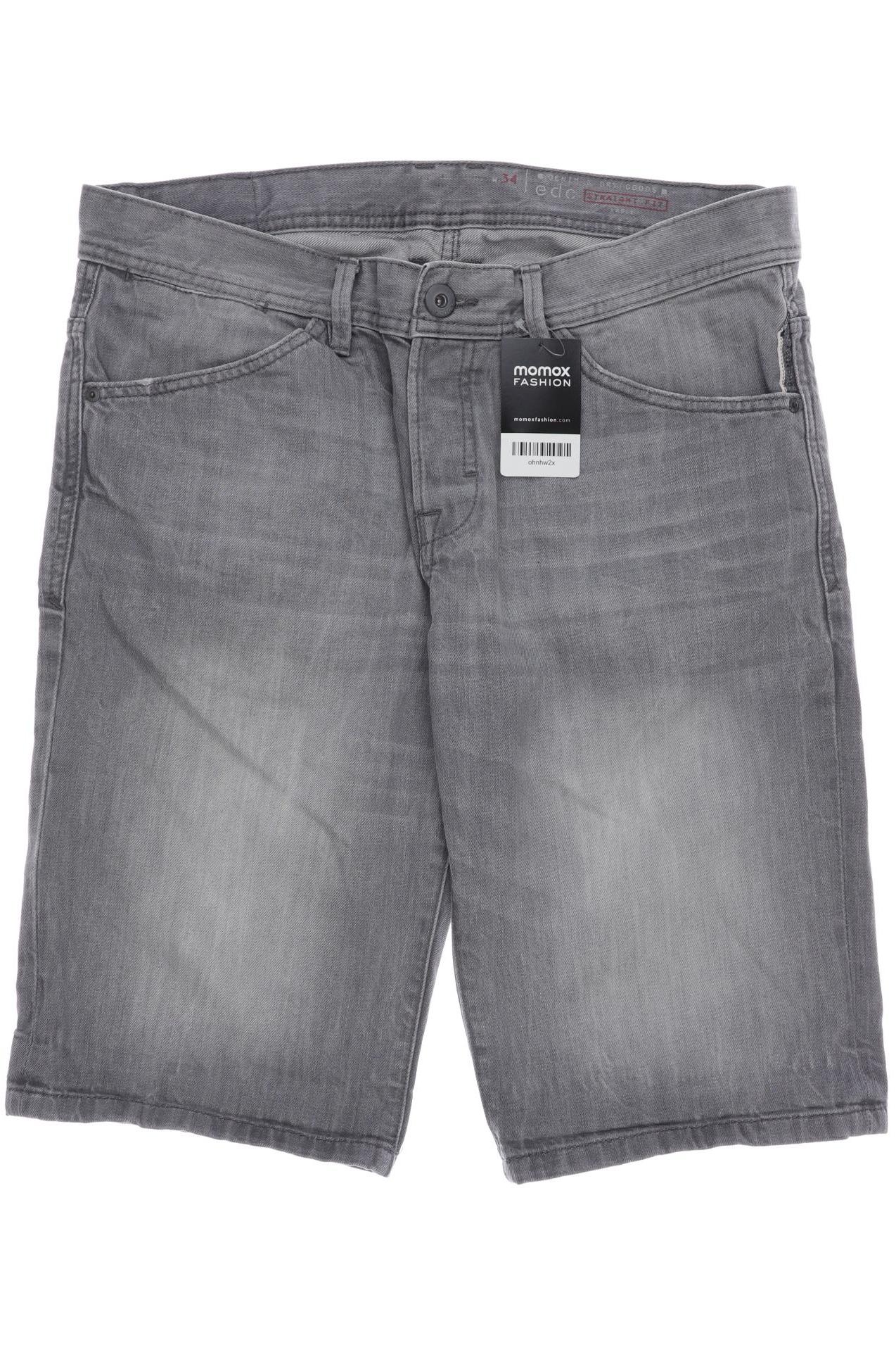 

edc by Esprit Herren Shorts, grau, Gr. 34