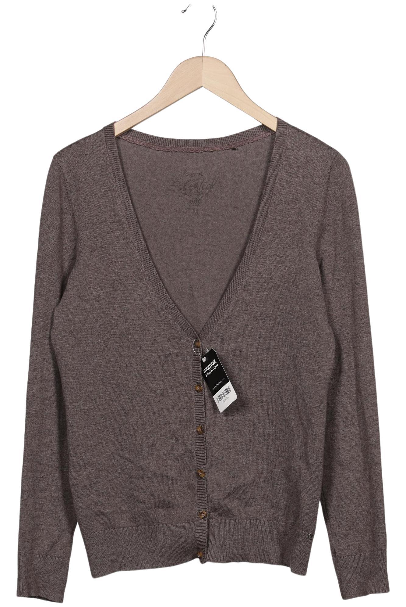 

edc by Esprit Damen Strickjacke, grau, Gr. 38