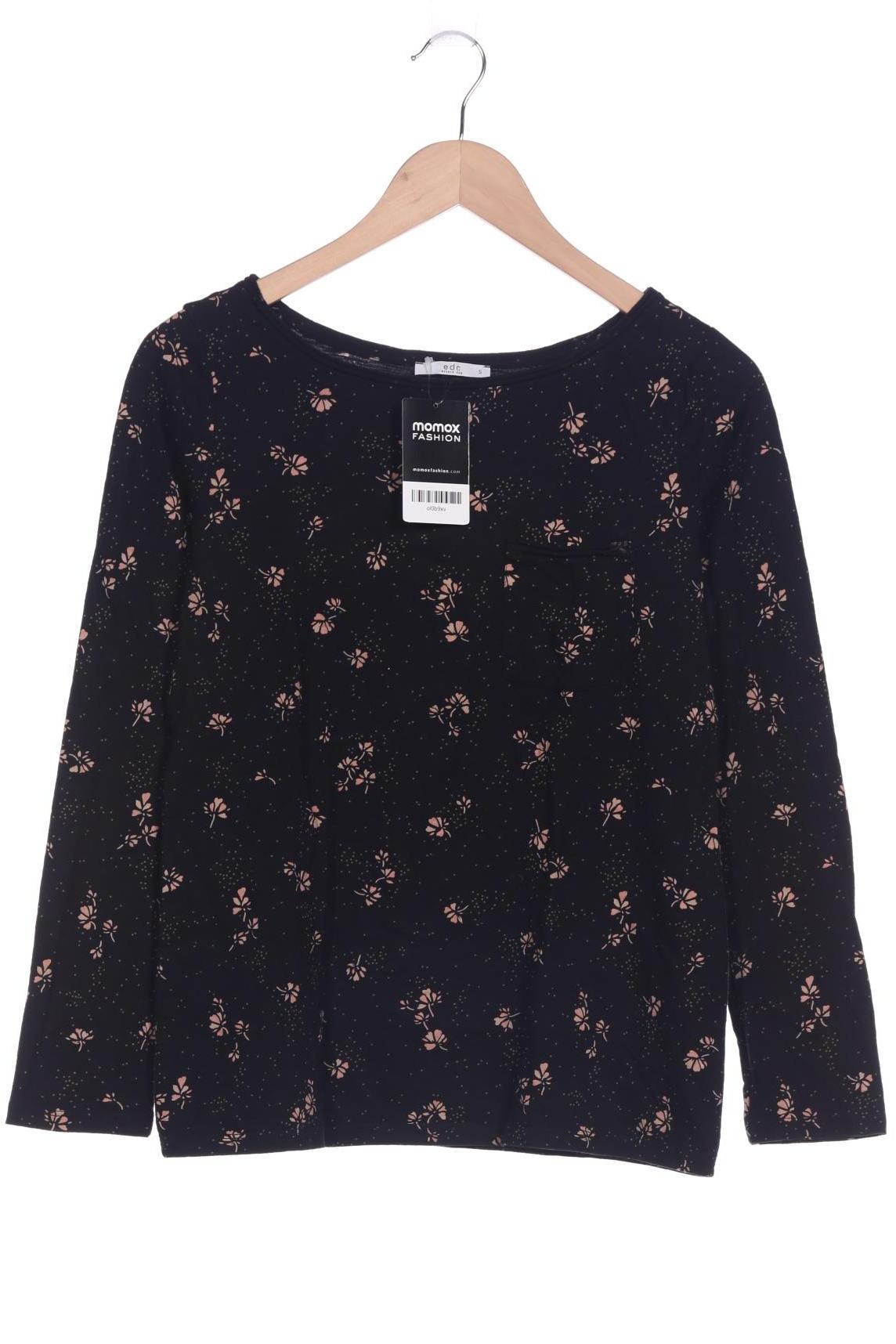 

edc by Esprit Damen Langarmshirt, schwarz, Gr. 36
