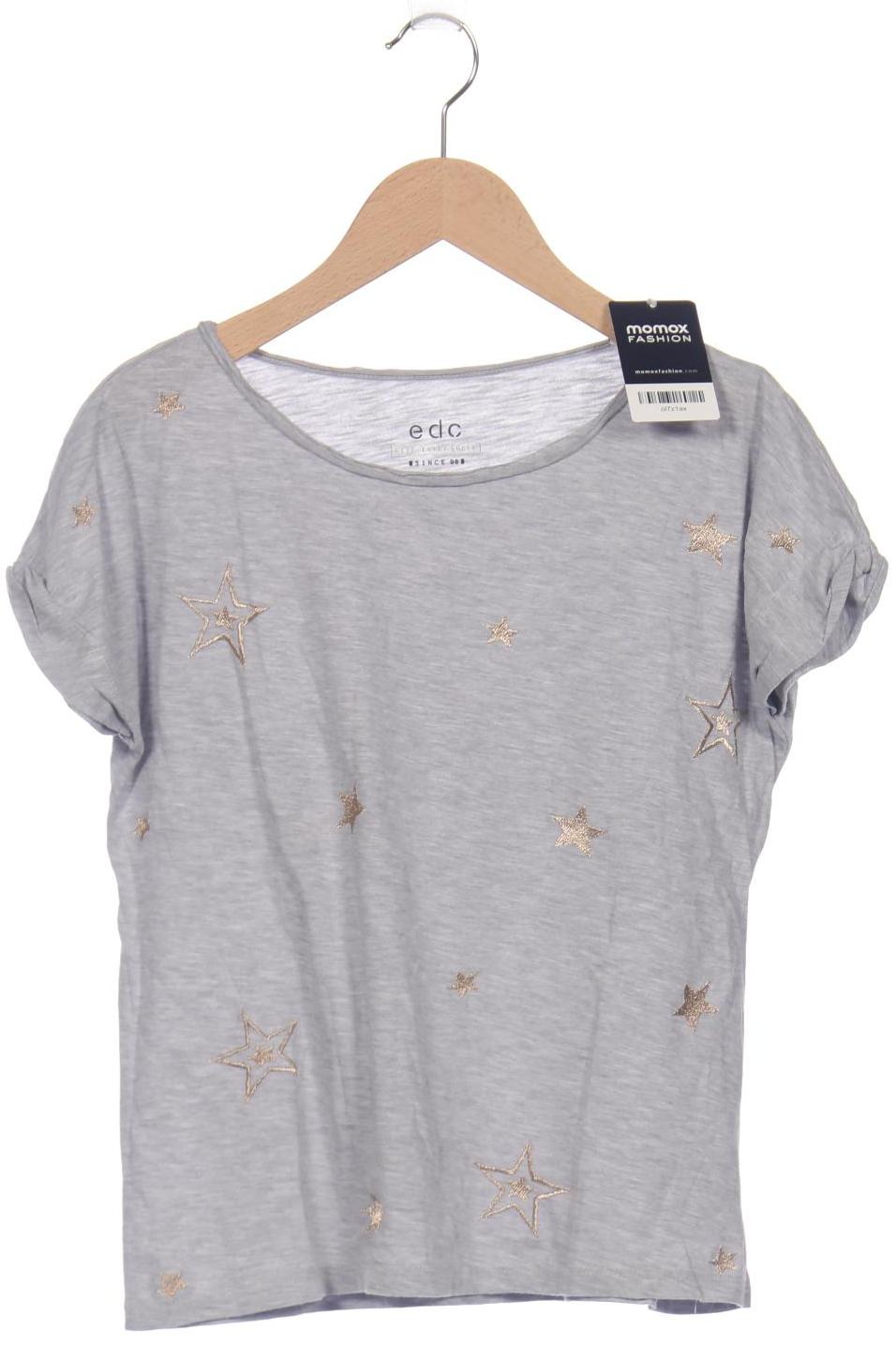 

edc by Esprit Damen T-Shirt, grau, Gr. 34