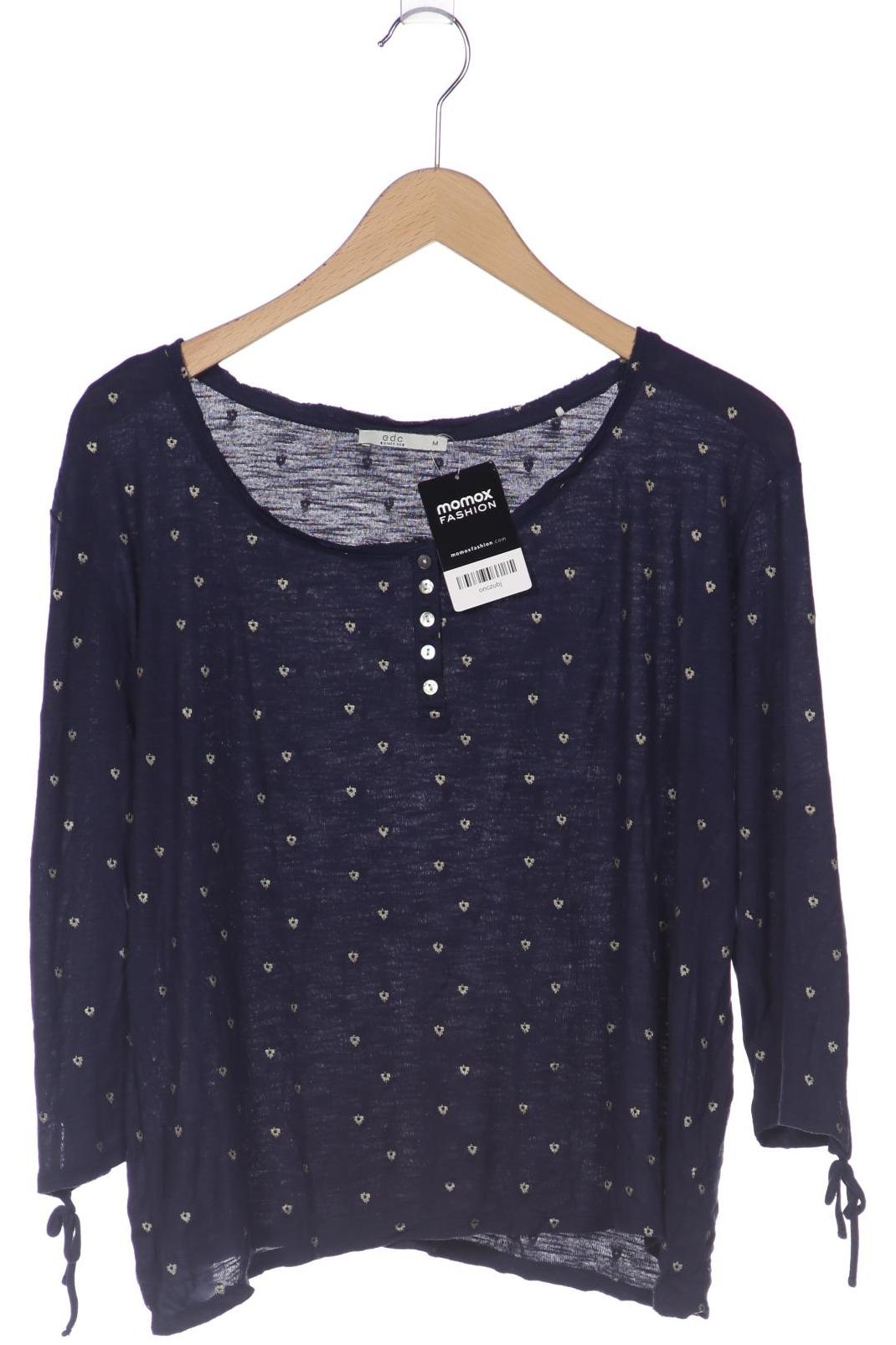 

edc by Esprit Damen Langarmshirt, marineblau, Gr. 38