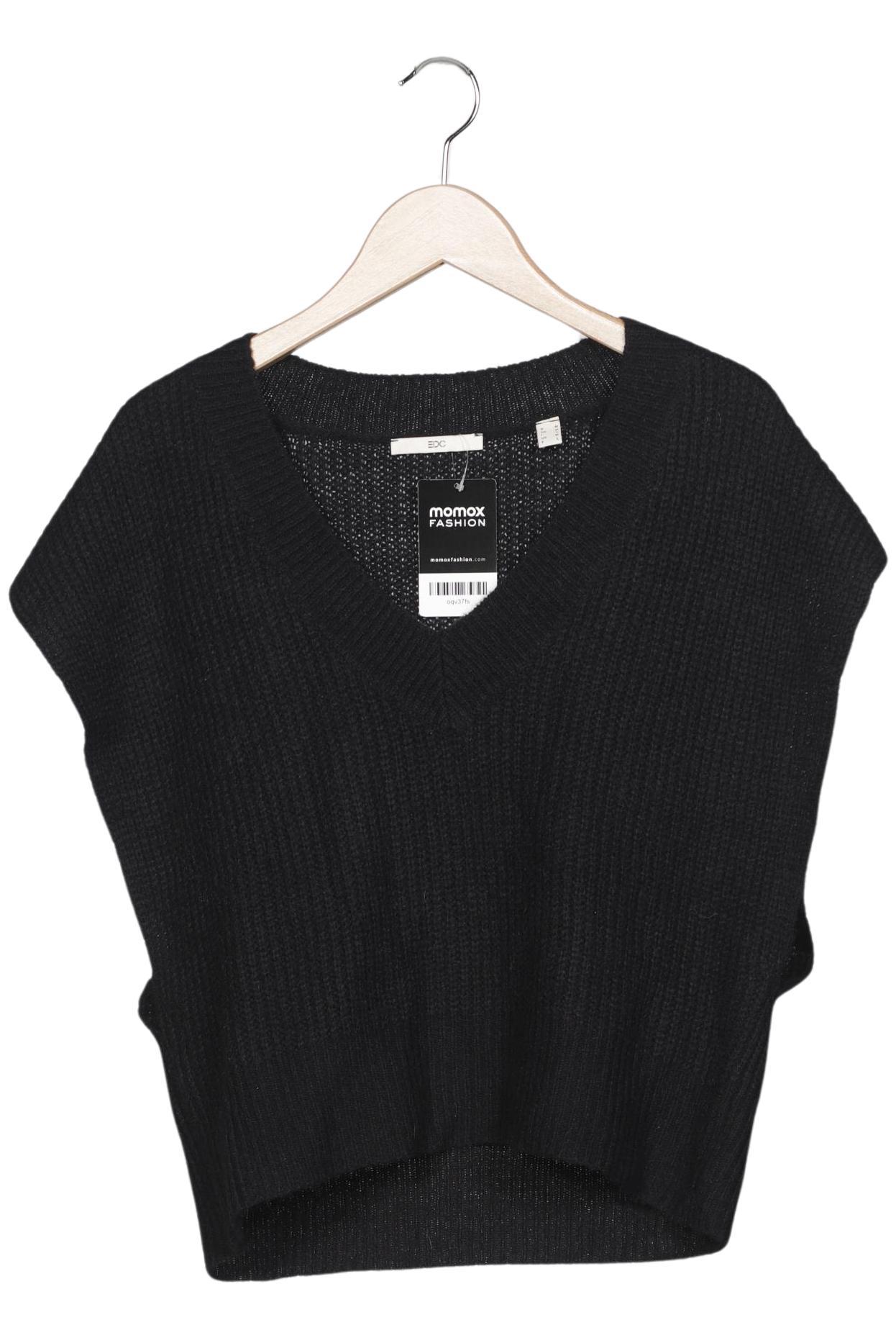 

edc by Esprit Damen Pullover, schwarz, Gr. 38