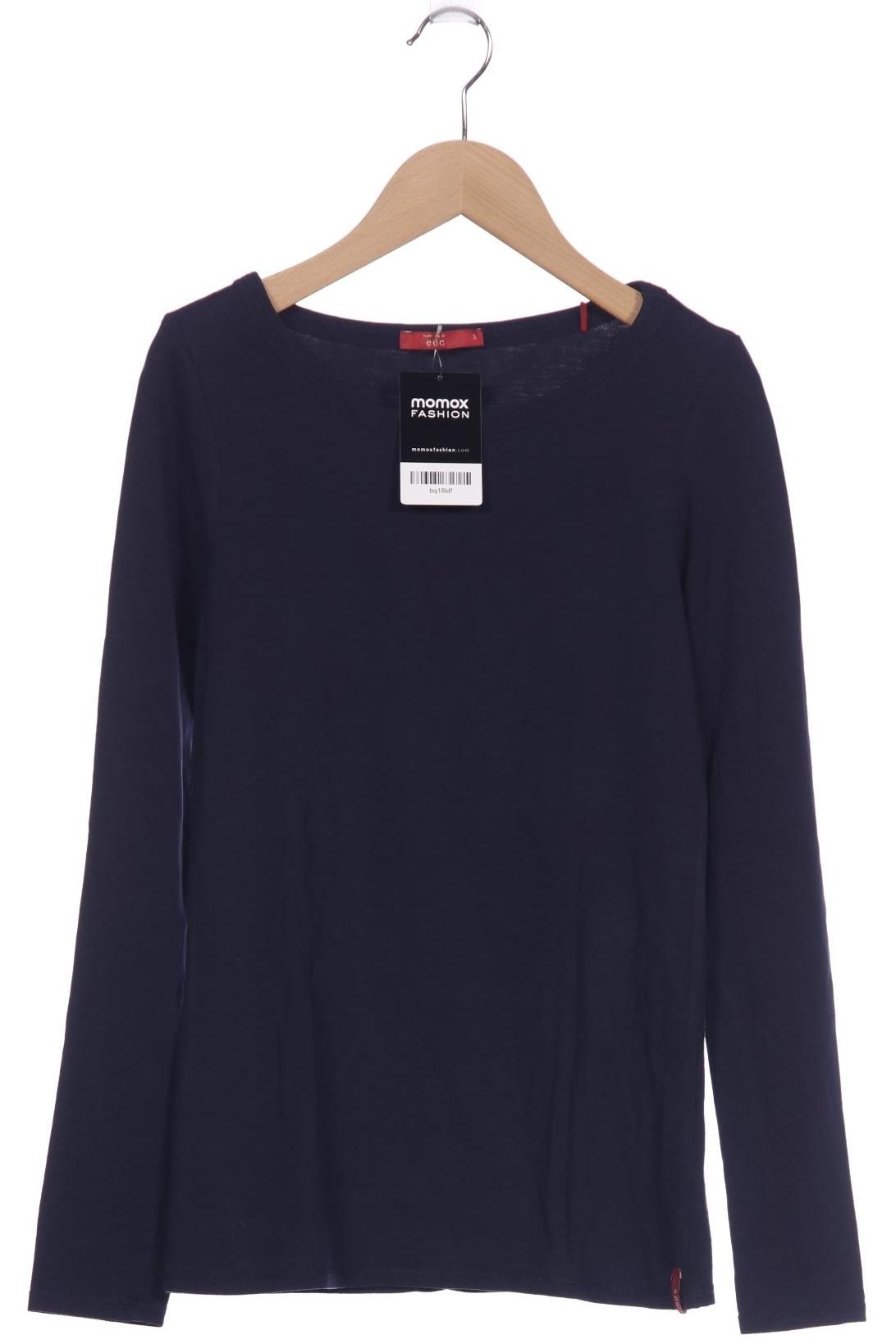 

edc by Esprit Damen Langarmshirt, marineblau, Gr. 36