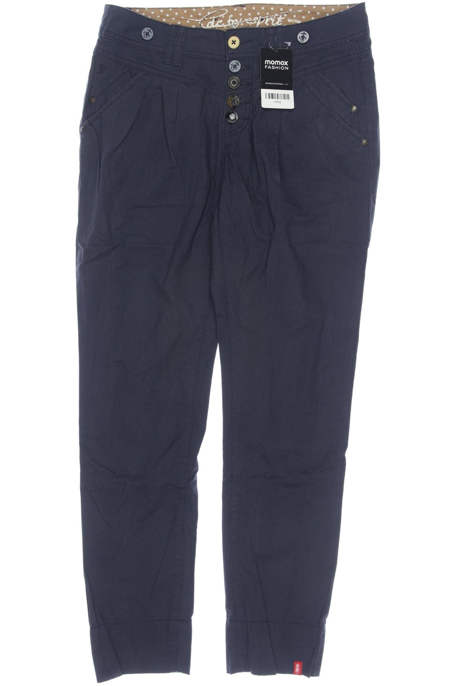 

edc by Esprit Damen Stoffhose, marineblau, Gr. 34