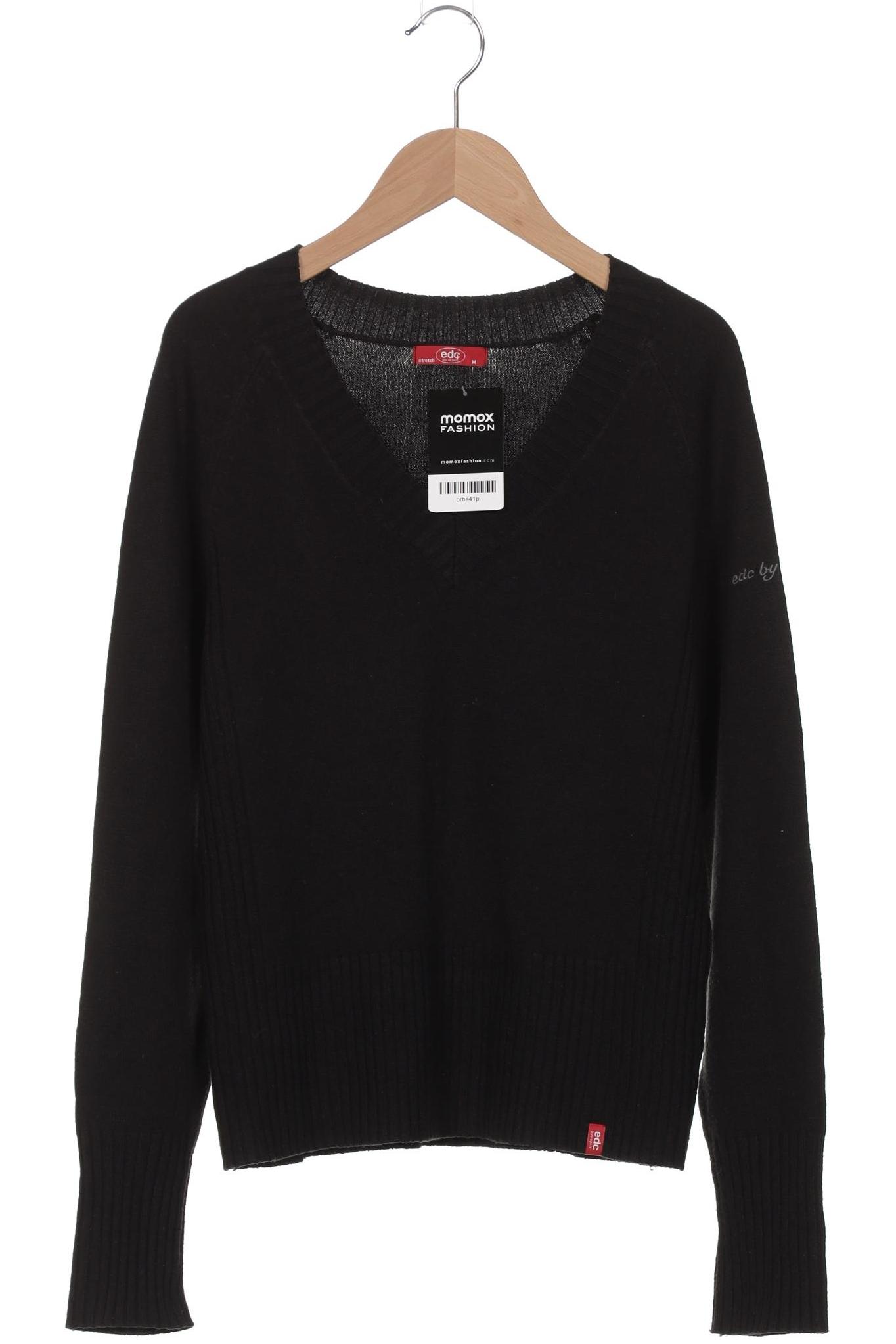 

edc by Esprit Damen Pullover, schwarz, Gr. 38