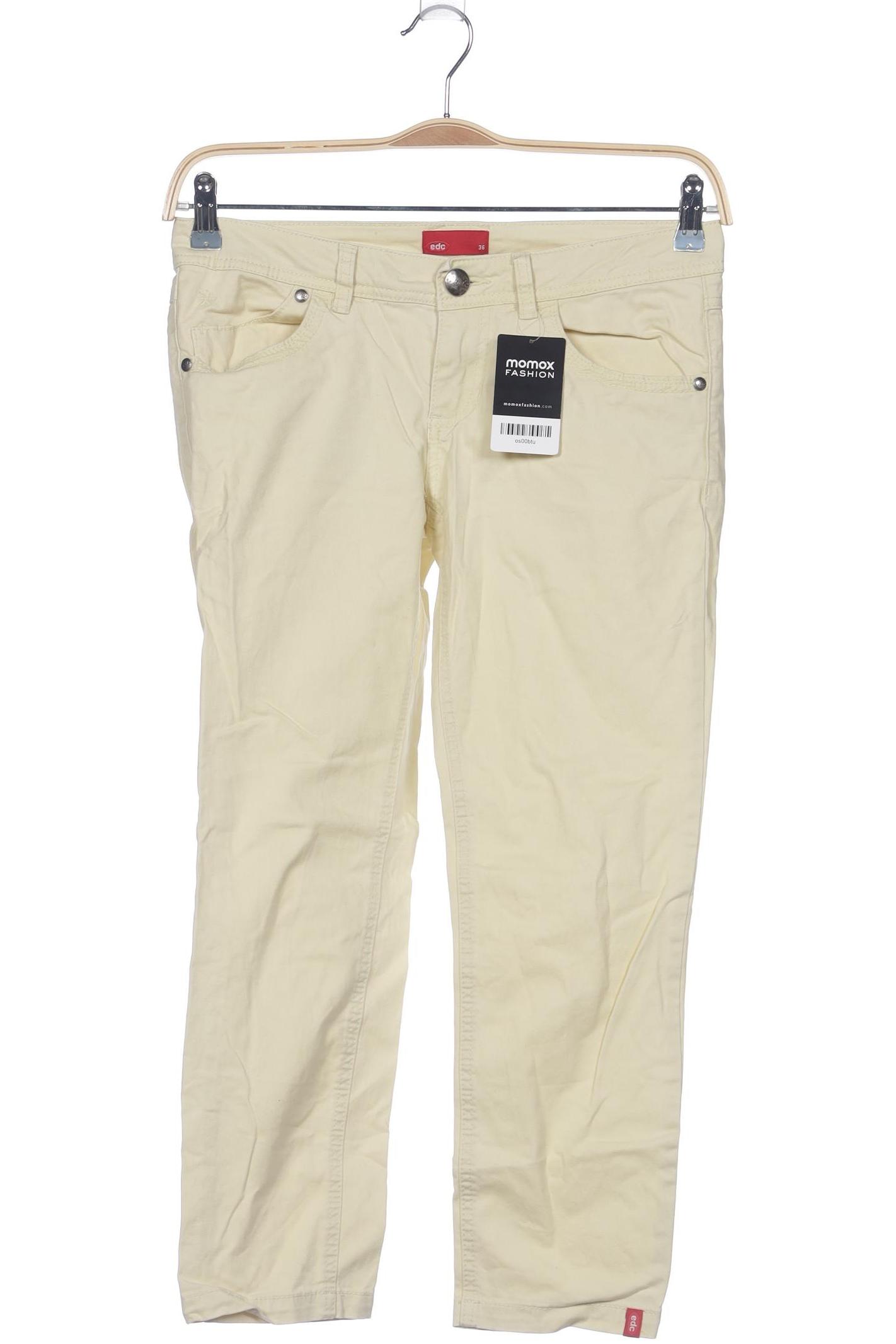 

edc by Esprit Damen Stoffhose, gelb, Gr. 36