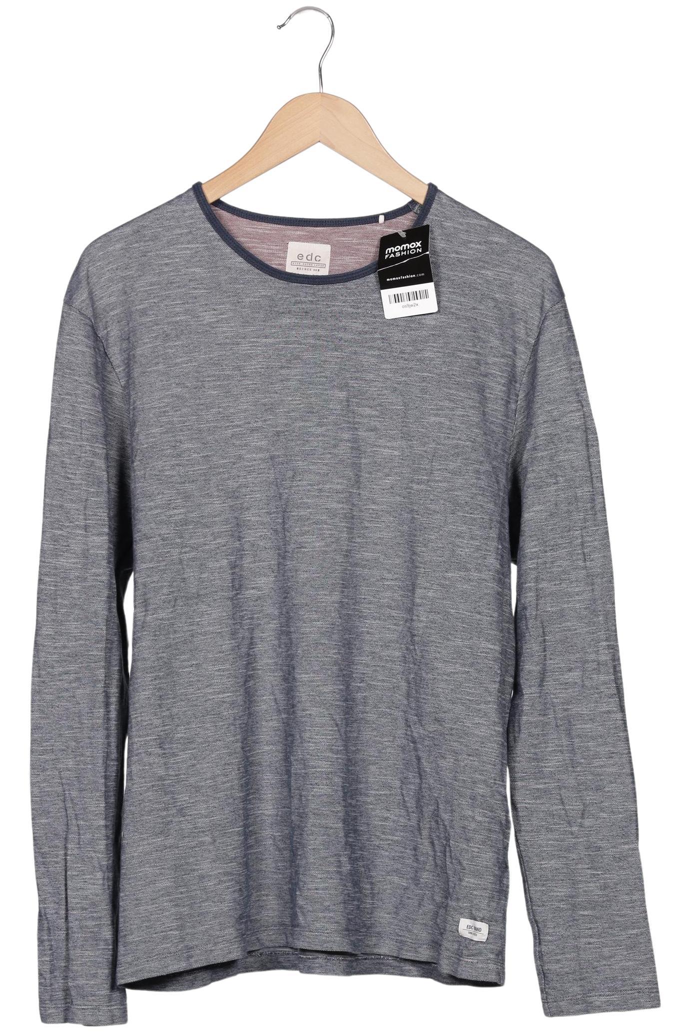 

edc by Esprit Herren Langarmshirt, grau, Gr. 54