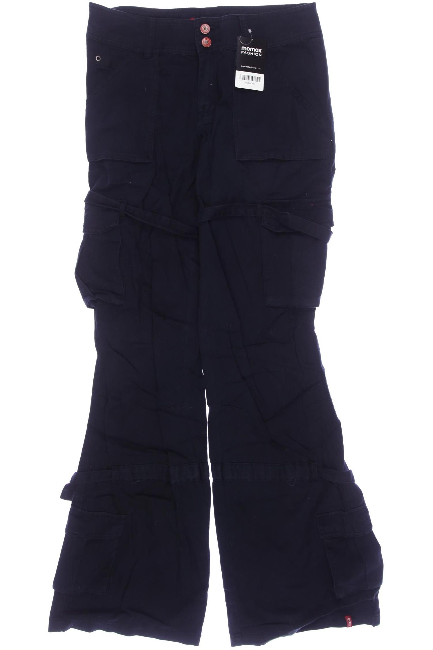 

edc by Esprit Damen Stoffhose, marineblau, Gr. 38
